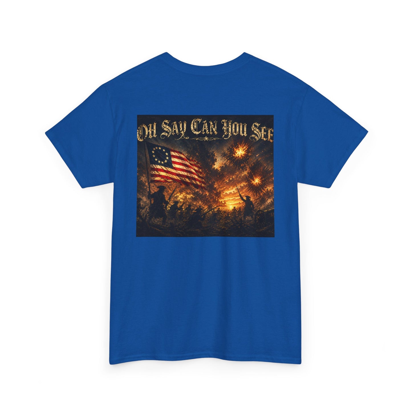 Patriotic Tee — "Oh Say Can You See" American Flag Graphic T-Shirt