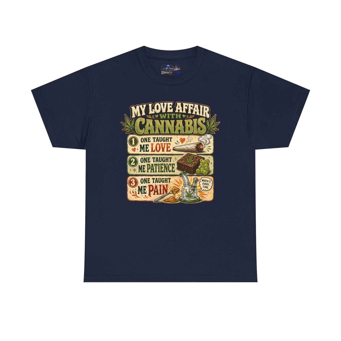 Cannabis Love Affair T-Shirt — "My Love Affair With Cannabis" Graphic Tee