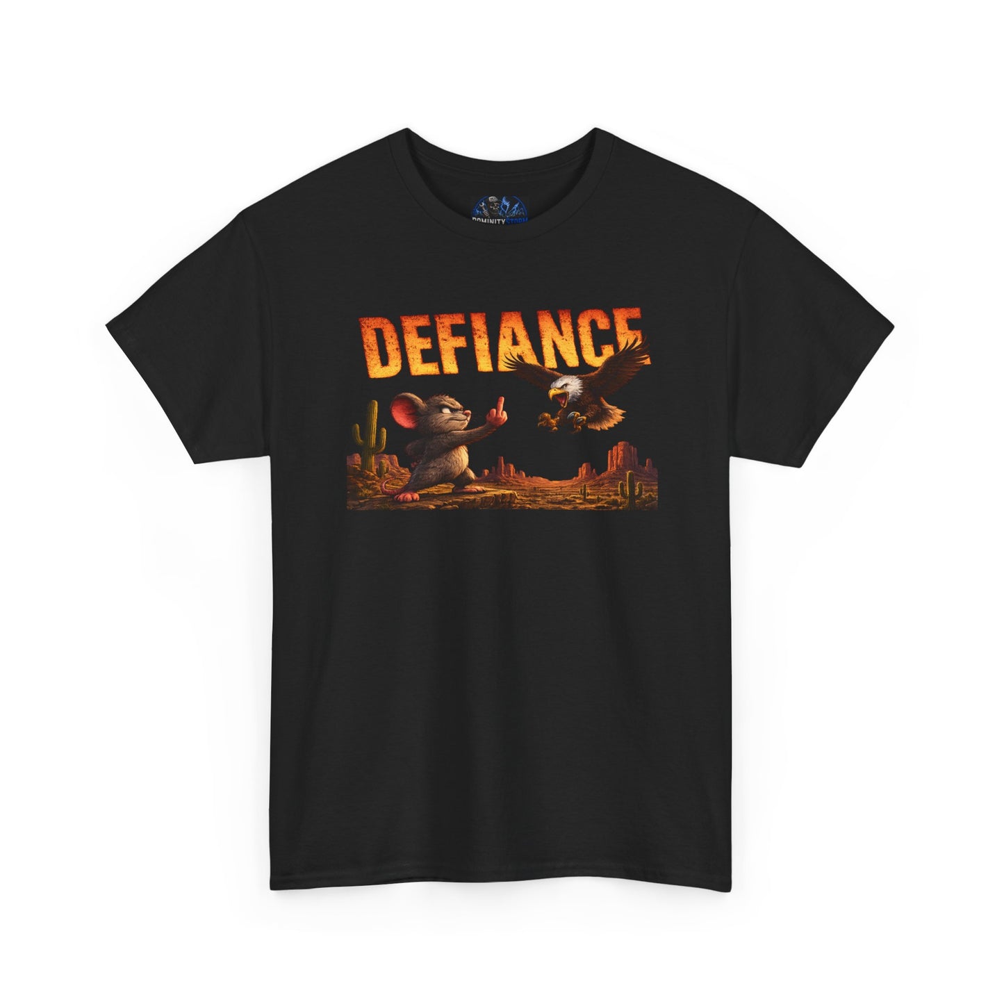 Defiance Desert Tee — Western Eagle & Cowboy Graphic T-Shirt