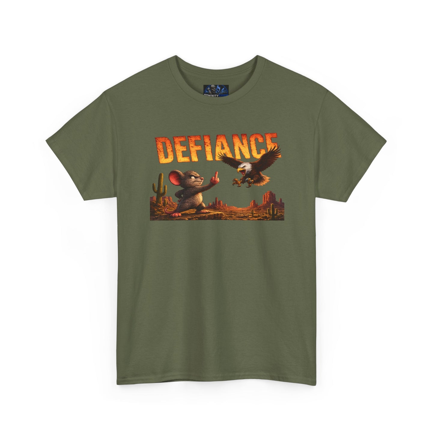 Defiance Desert Tee — Western Eagle & Cowboy Graphic T-Shirt