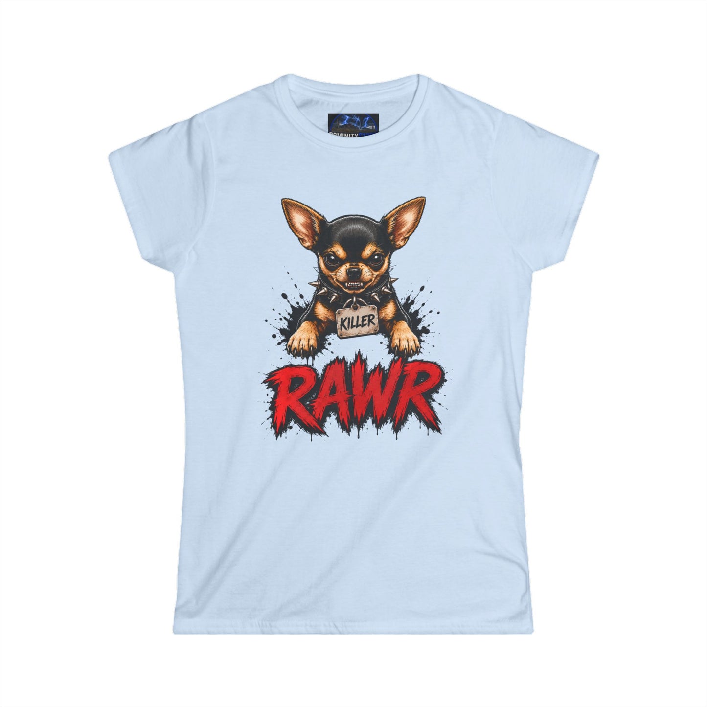 Graphic Chihuahua 'RAWR' Graphic Tee - Cute Tough Dog Lover Shirt