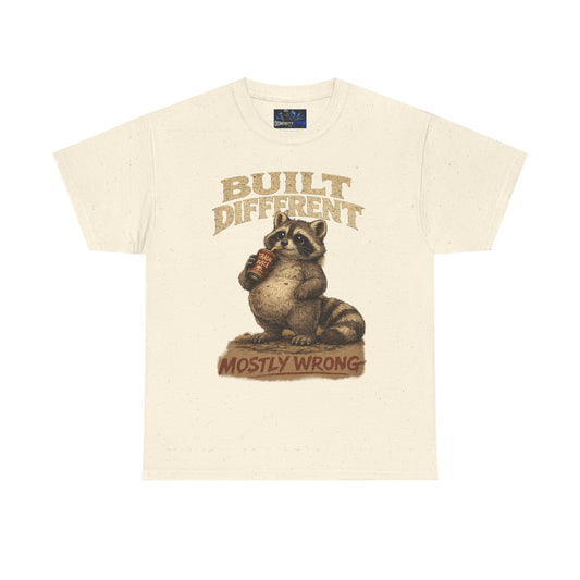 Raccoon 'Built Different, Mostly Wrong' Graphic Tee