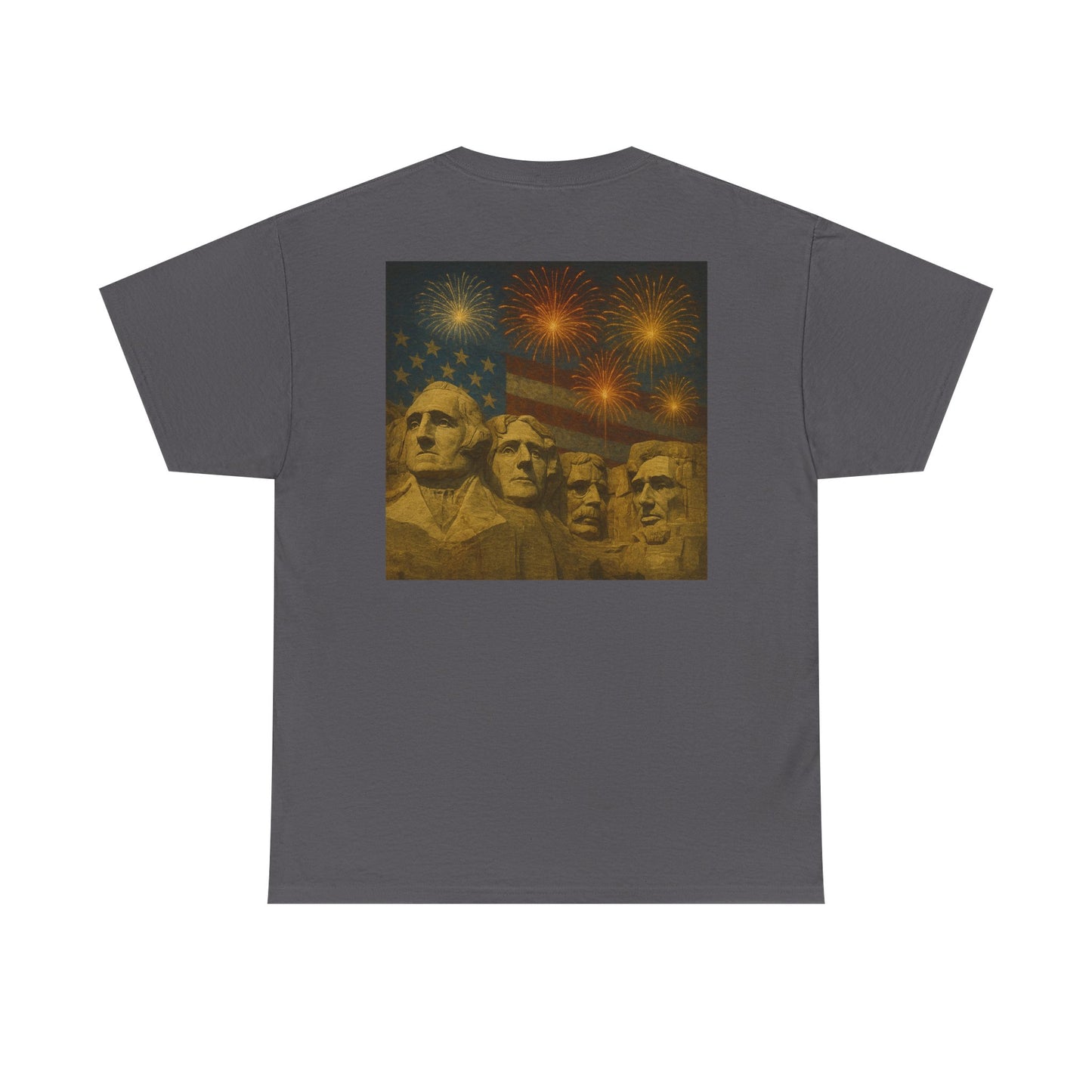 Mount Rushmore Fireworks T-Shirt – Patriotic Fourth of July Tee