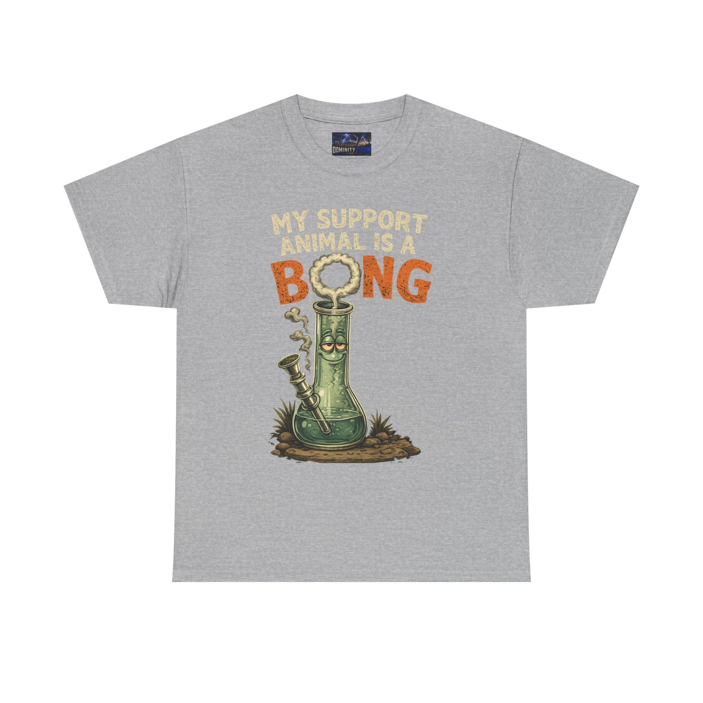 My Support Animal Is A Bong T‑Shirt — Funny Cannabis Graphic Tee