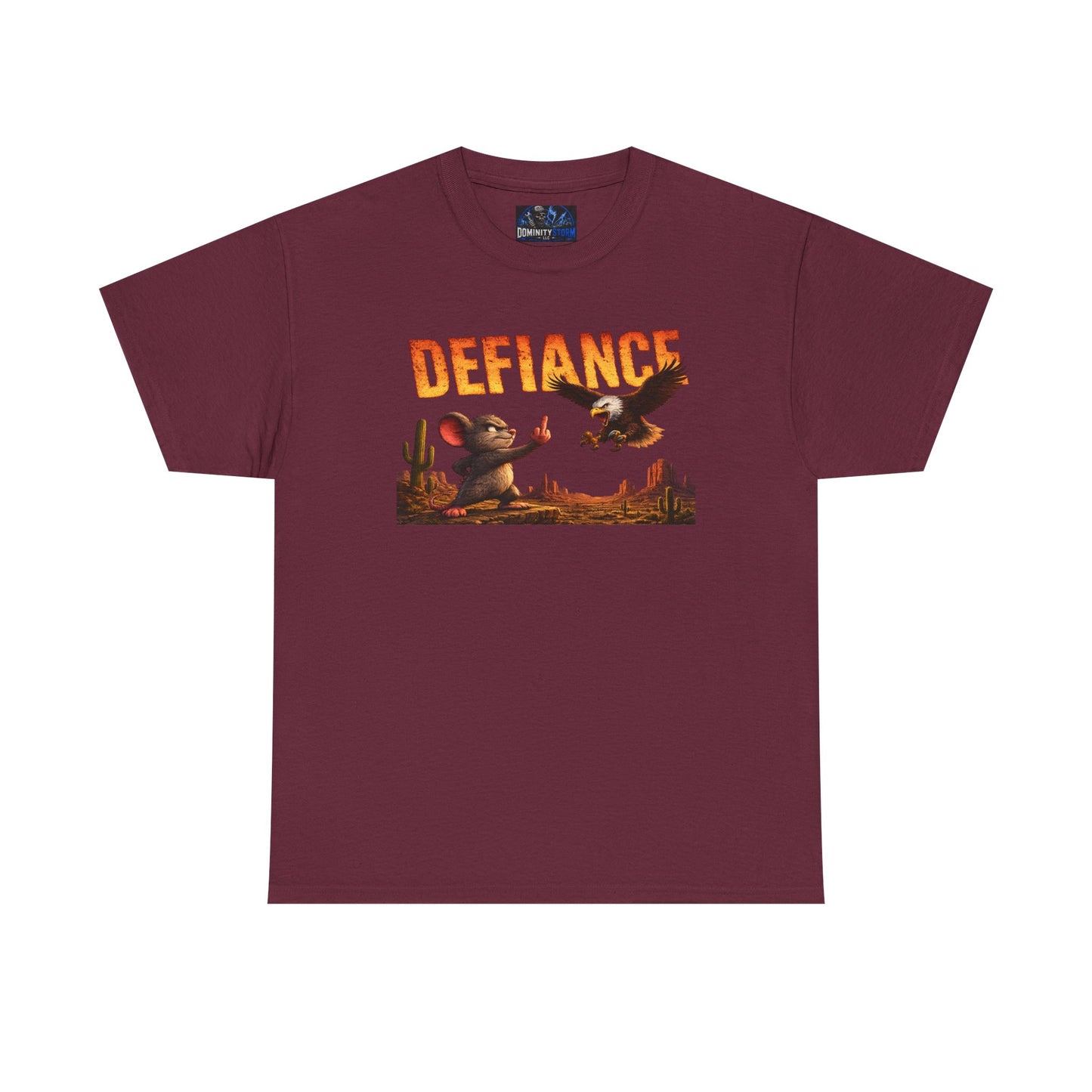 Defiance Desert Tee — Western Eagle & Cowboy Graphic T-Shirt