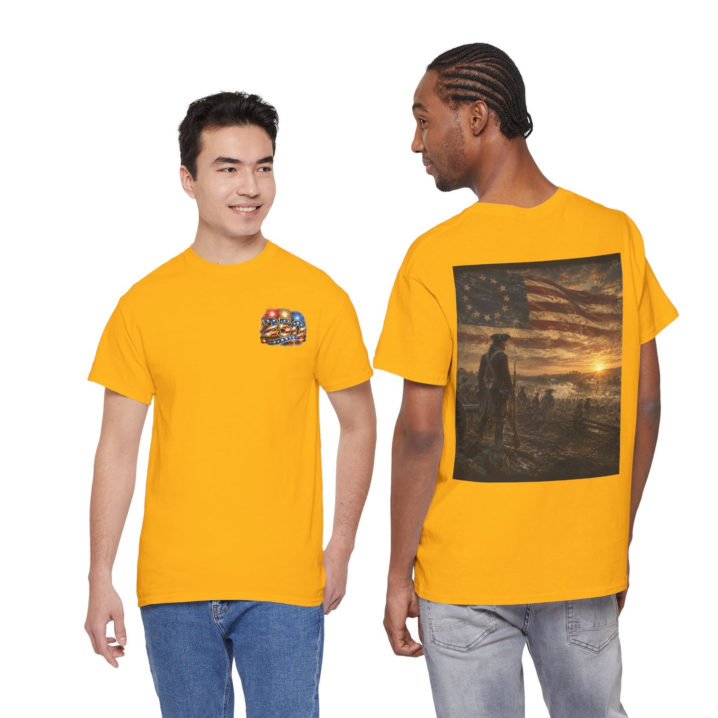 Patriotic Revolutionary War Flag T-Shirt — Vintage American Soldier Graphic Tee