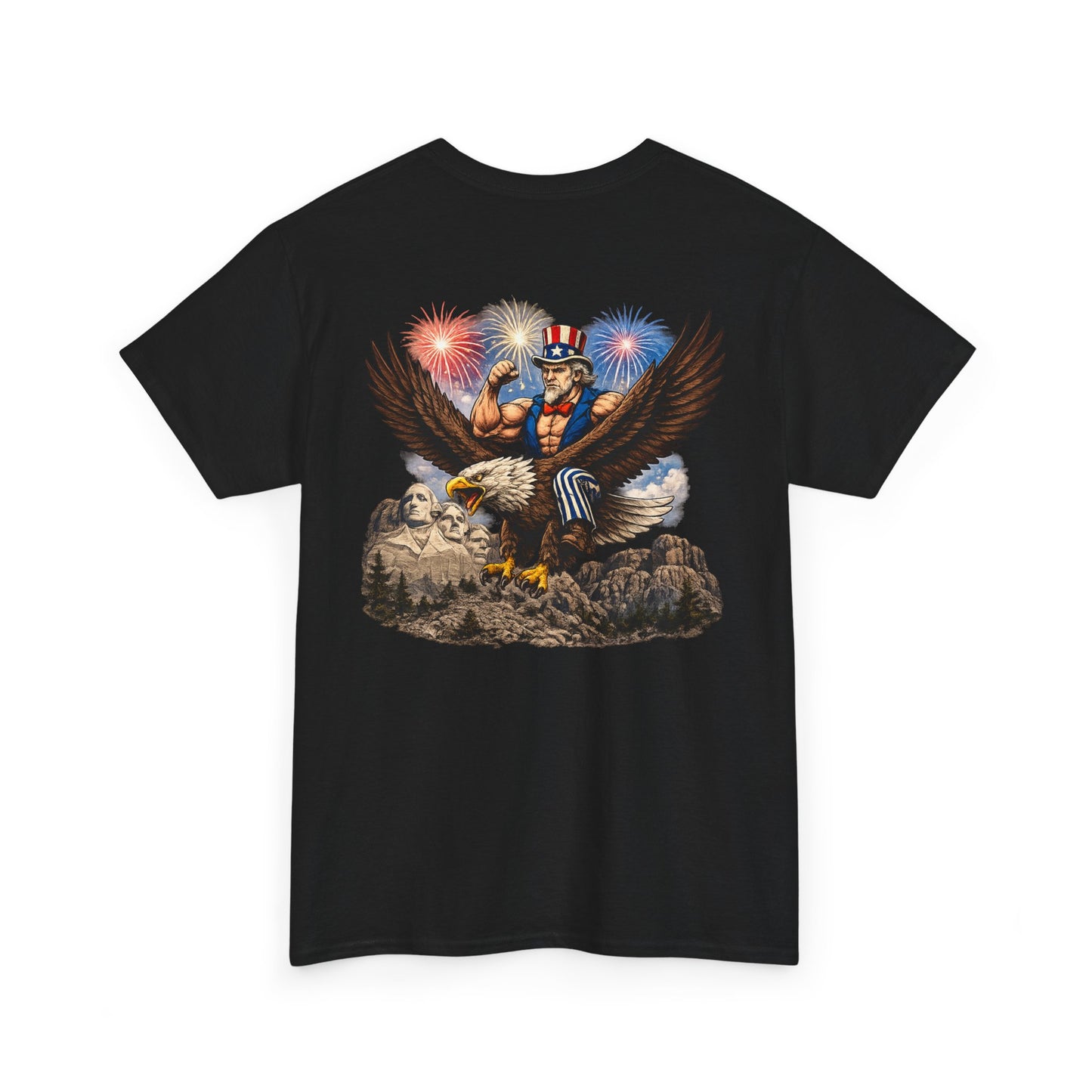 Patriotic Uncle Sam Eagle T-Shirt – 4th of July Fireworks Tee