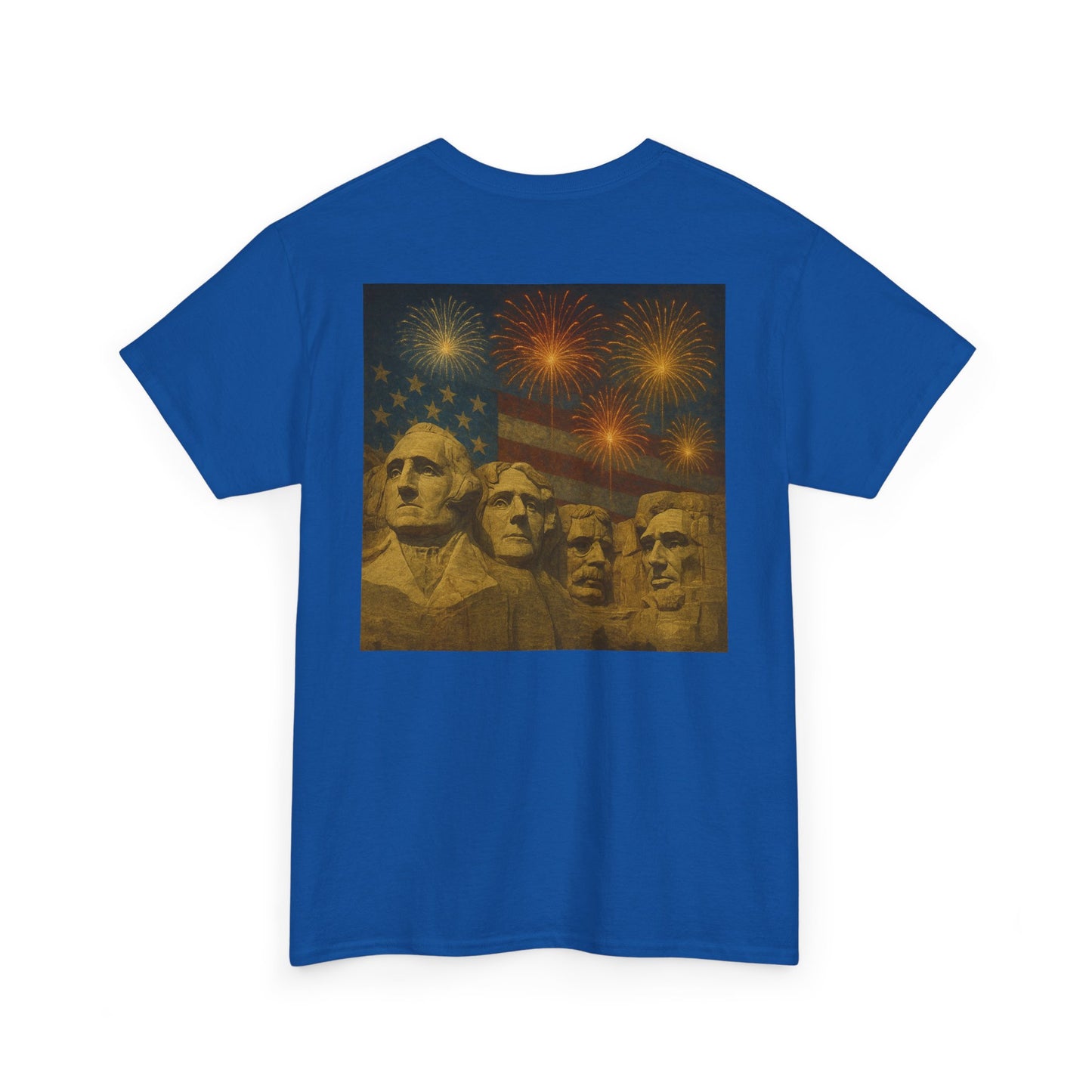 Mount Rushmore Fireworks T-Shirt – Patriotic Fourth of July Tee