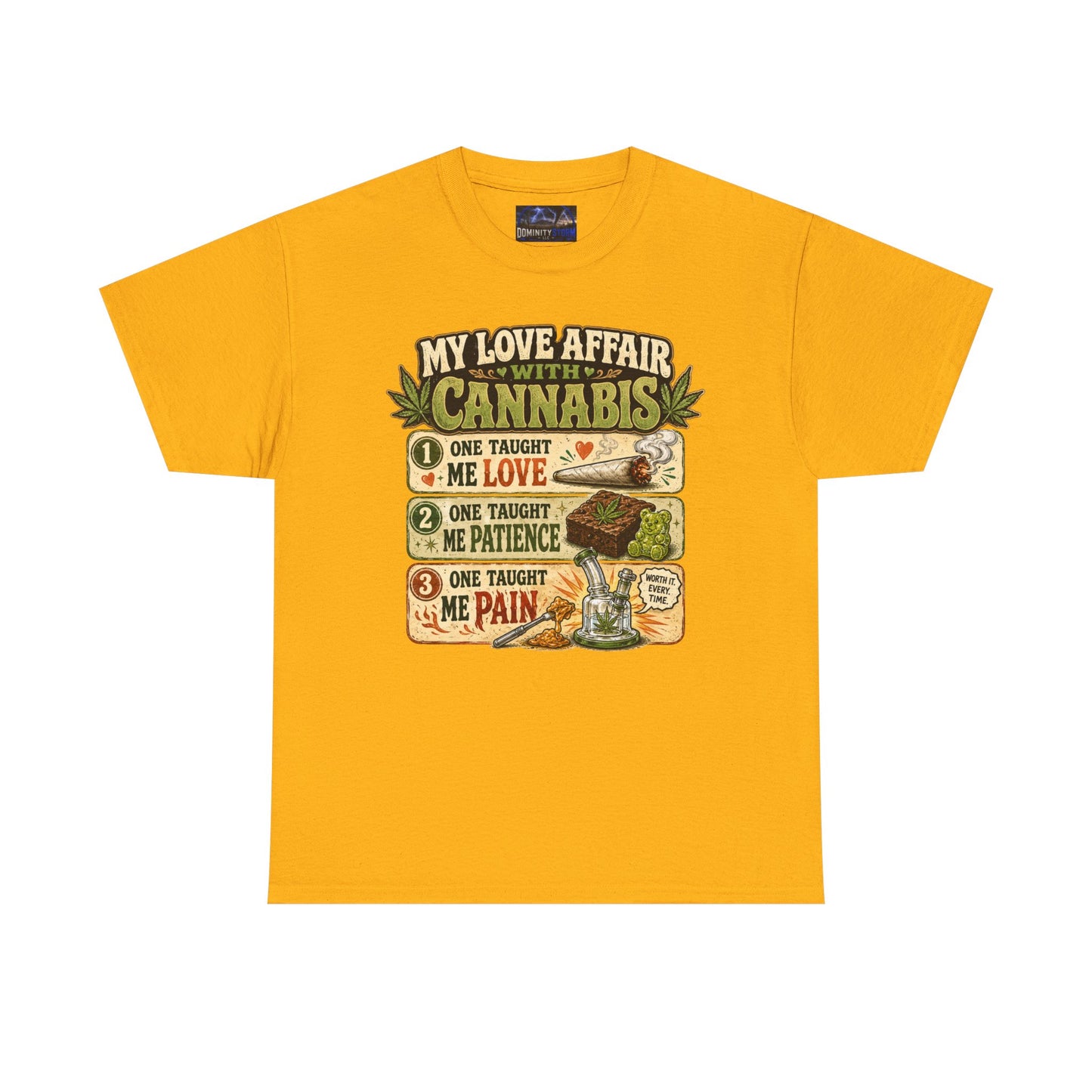 Cannabis Love Affair T-Shirt — "My Love Affair With Cannabis" Graphic Tee