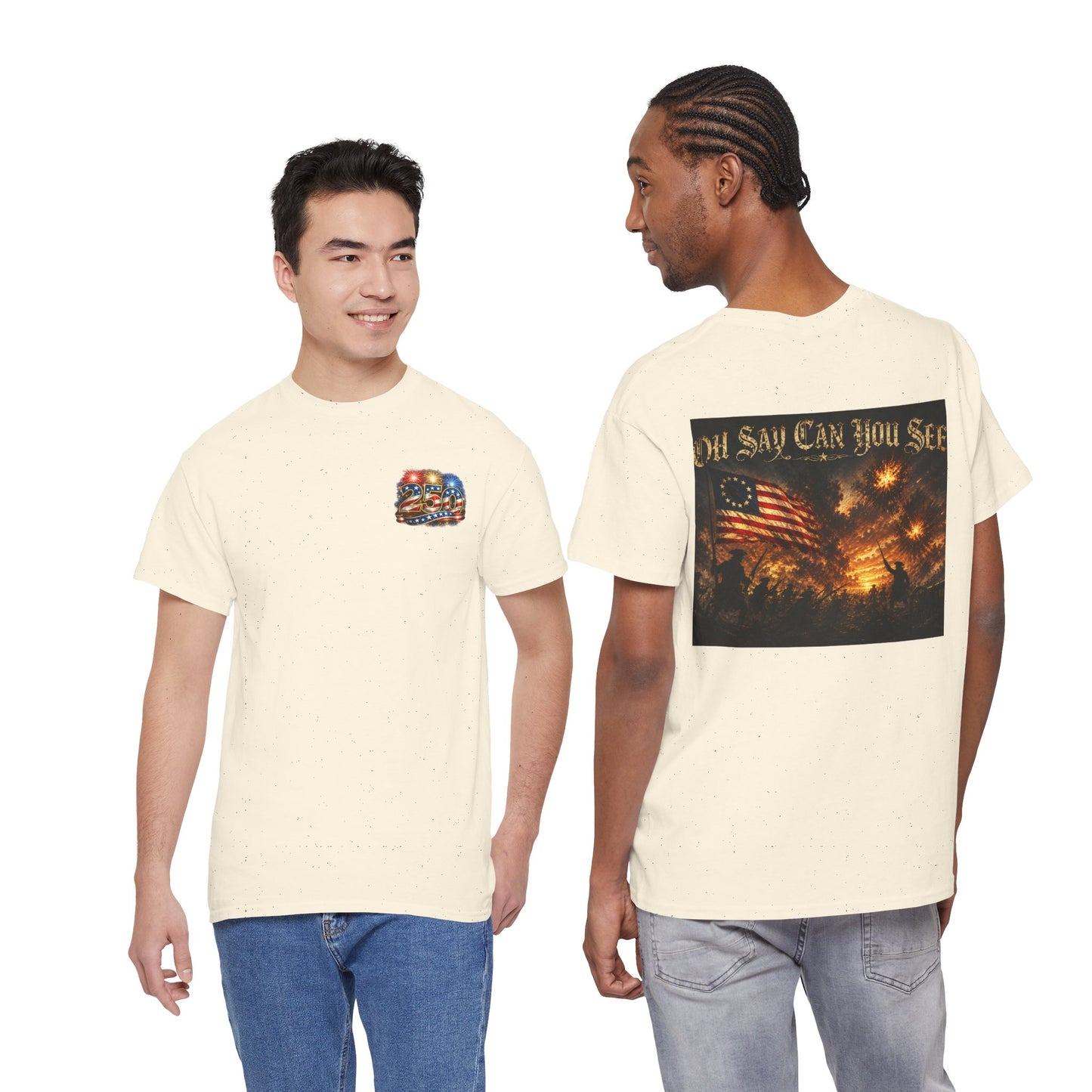 Patriotic Tee — "Oh Say Can You See" American Flag Graphic T-Shirt