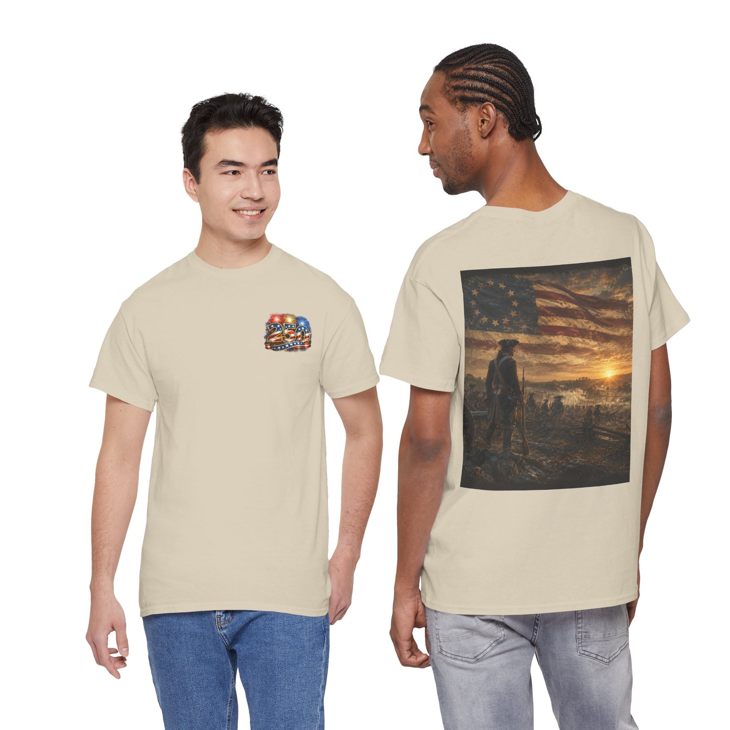 Patriotic Revolutionary War Flag T-Shirt — Vintage American Soldier Graphic Tee