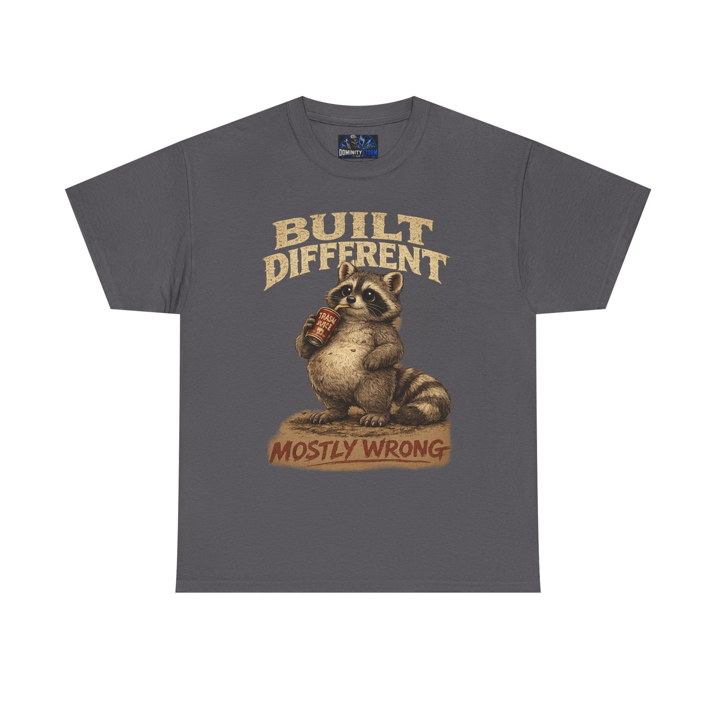 Raccoon 'Built Different, Mostly Wrong' Graphic Tee