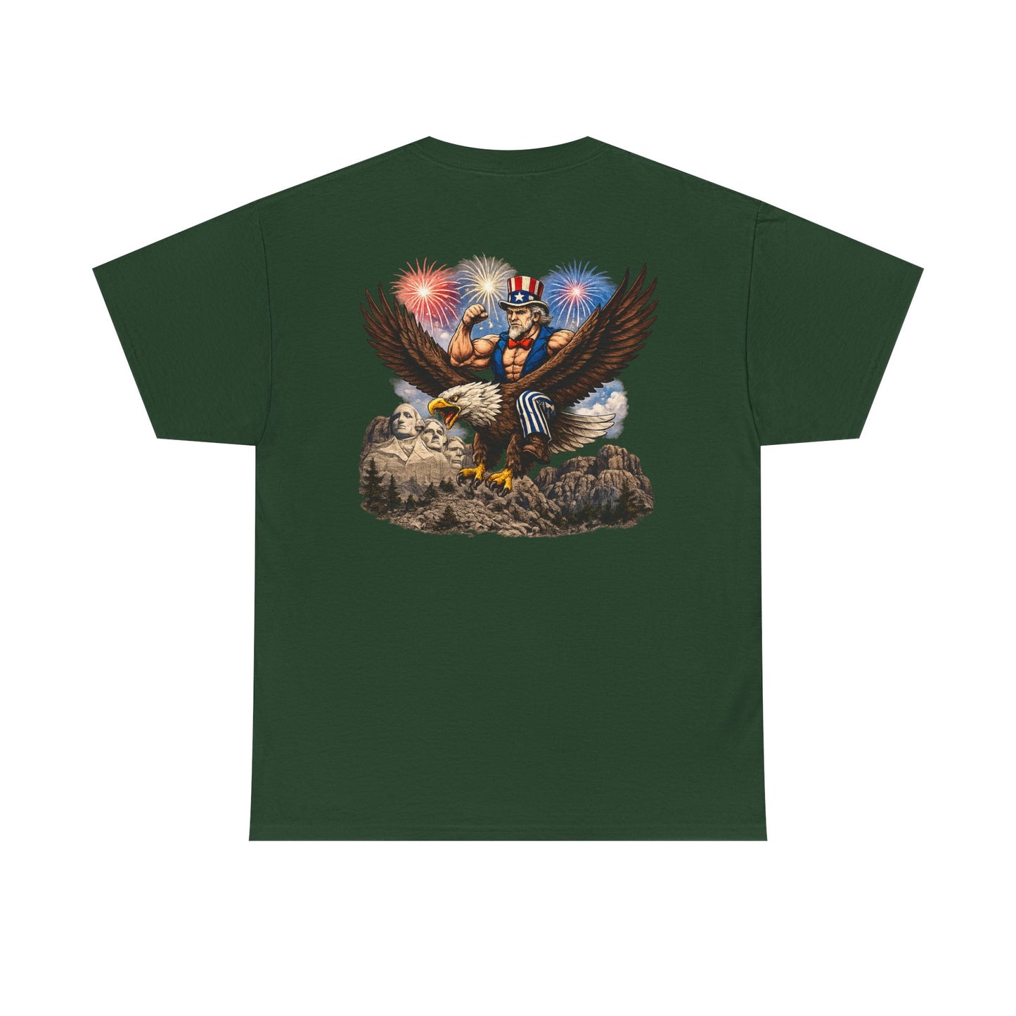 Patriotic Uncle Sam Eagle T-Shirt – 4th of July Fireworks Tee