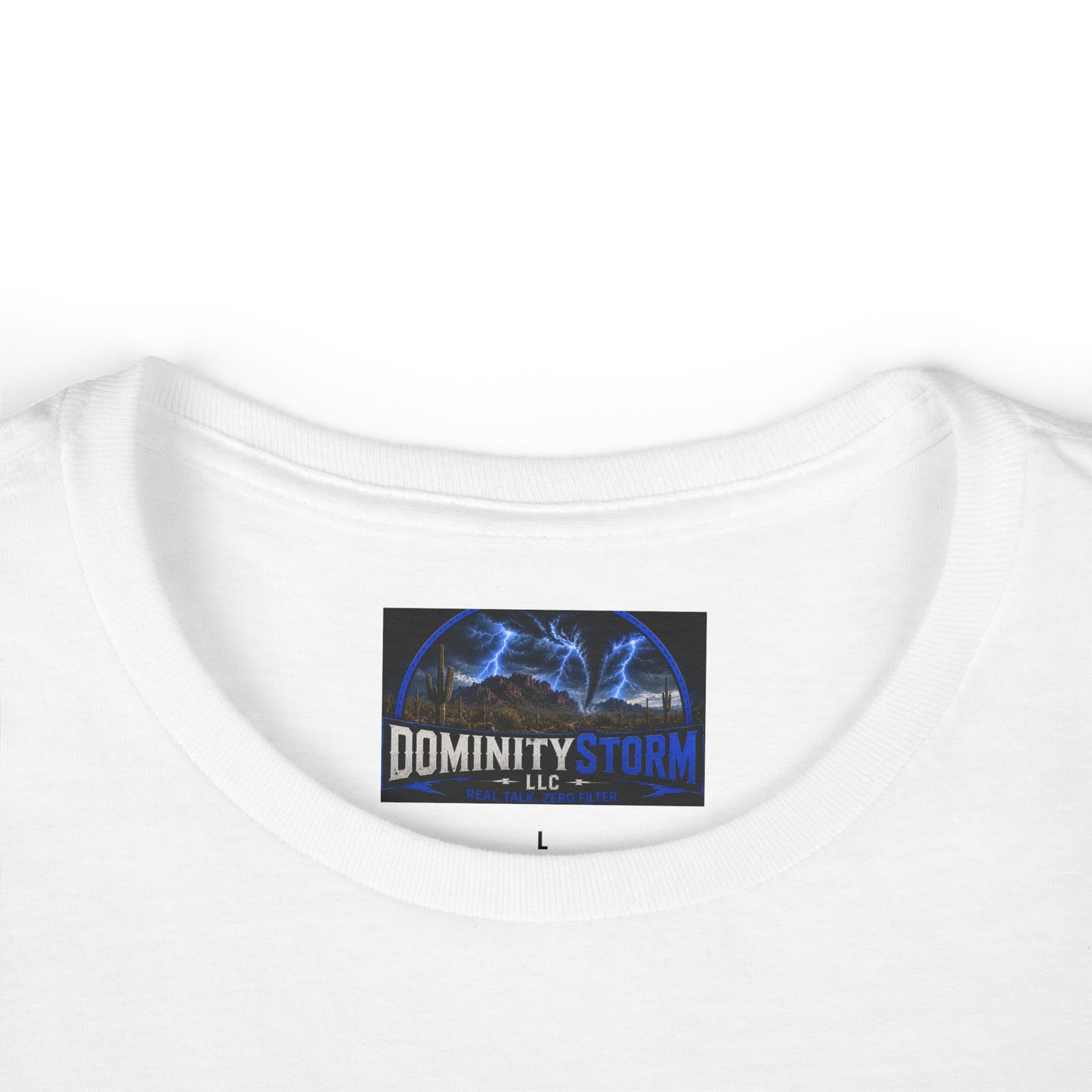 A DominityStorm Lightning Logo Tee — Women's Graphic T‑Shirt