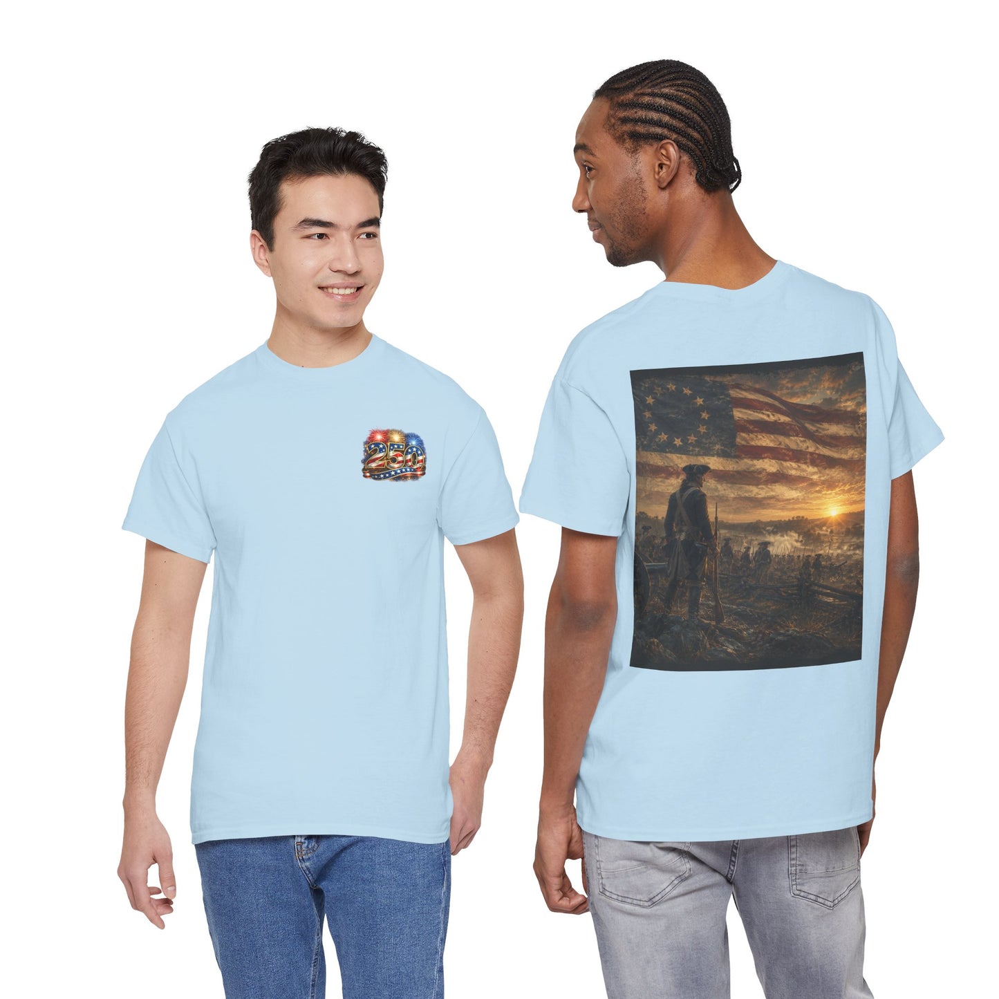 Patriotic Revolutionary War Flag T-Shirt — Vintage American Soldier Graphic Tee