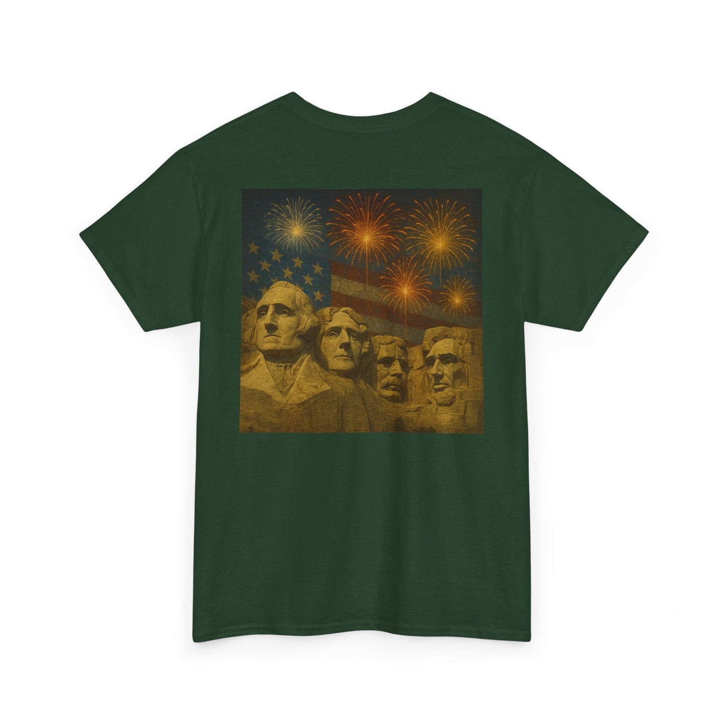 Mount Rushmore Fireworks T-Shirt – Patriotic Fourth of July Tee