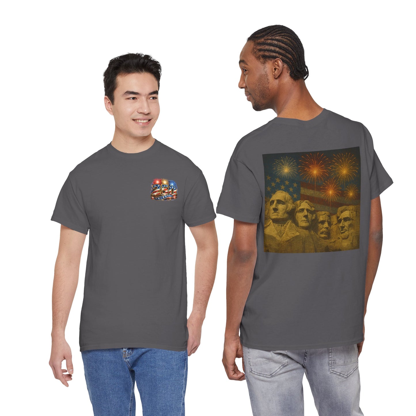 Mount Rushmore Fireworks T-Shirt – Patriotic Fourth of July Tee