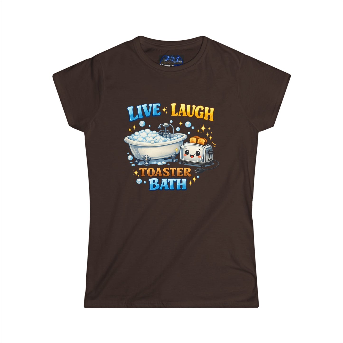 Graphic Tee — Cute 'Live Laugh Toaster Bath' Funny Kawaii Bathing Toaster T-Shirt