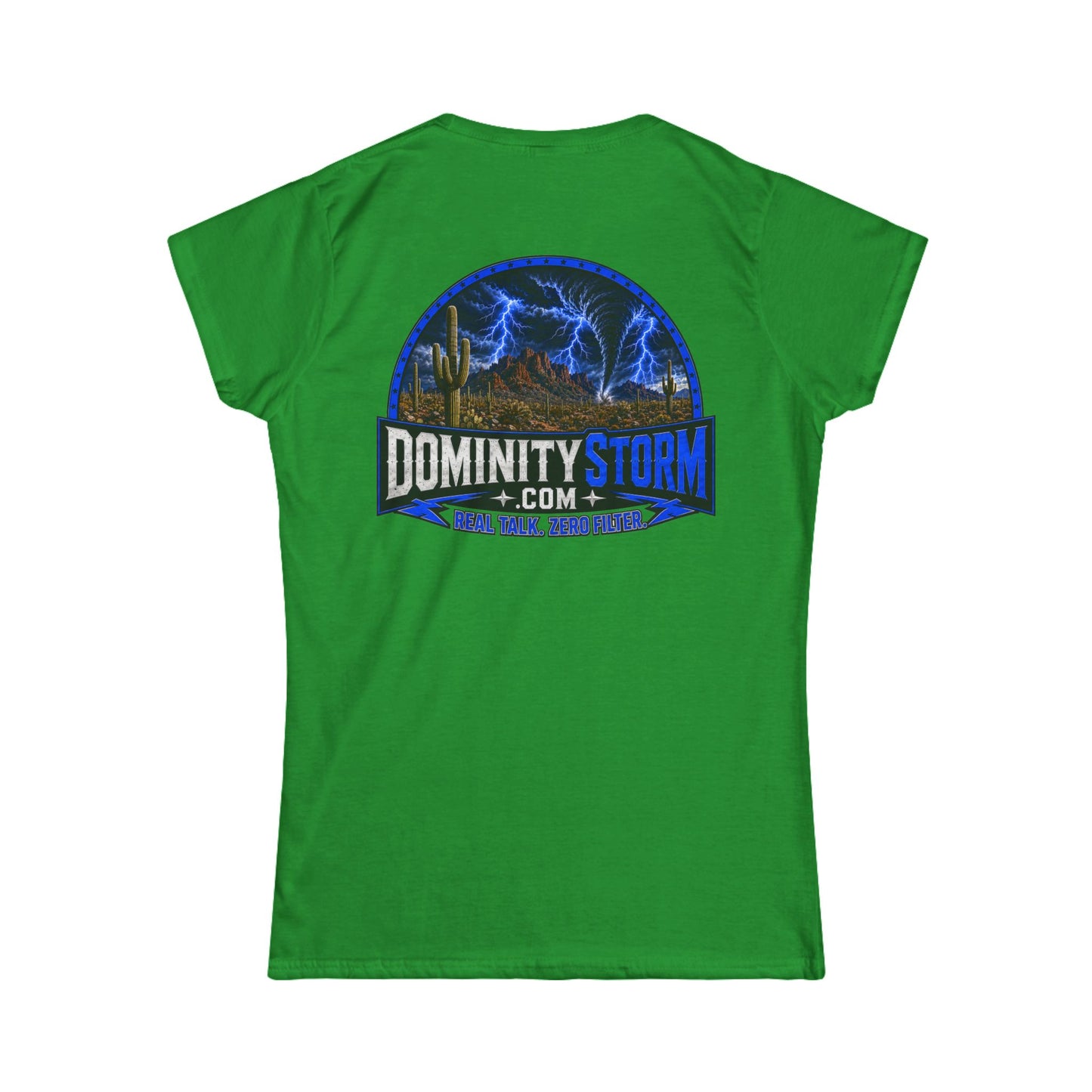 A DominityStorm Lightning Logo Tee — Women's Graphic T‑Shirt