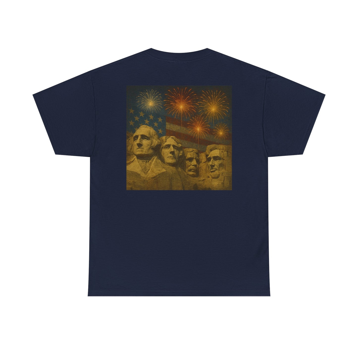 Mount Rushmore Fireworks T-Shirt – Patriotic Fourth of July Tee