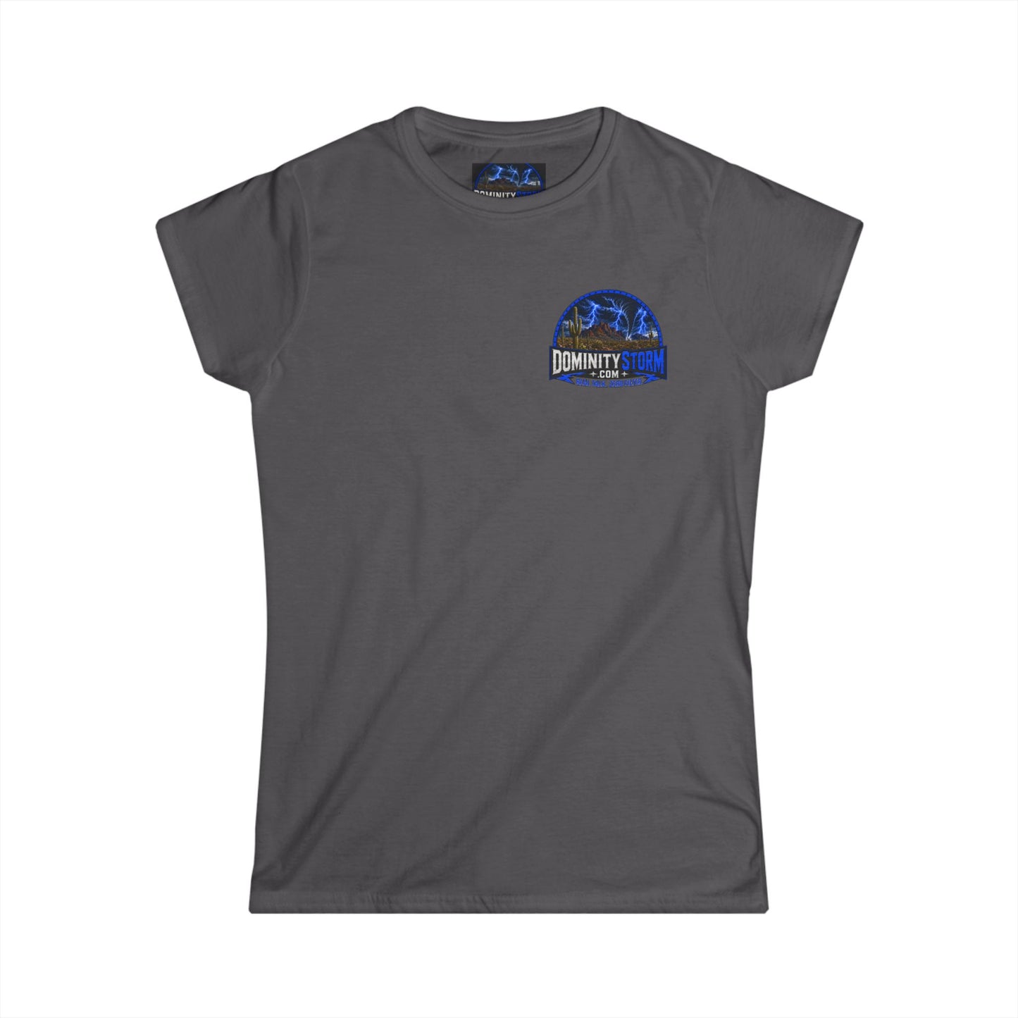 A DominityStorm Lightning Logo Tee — Women's Graphic T‑Shirt