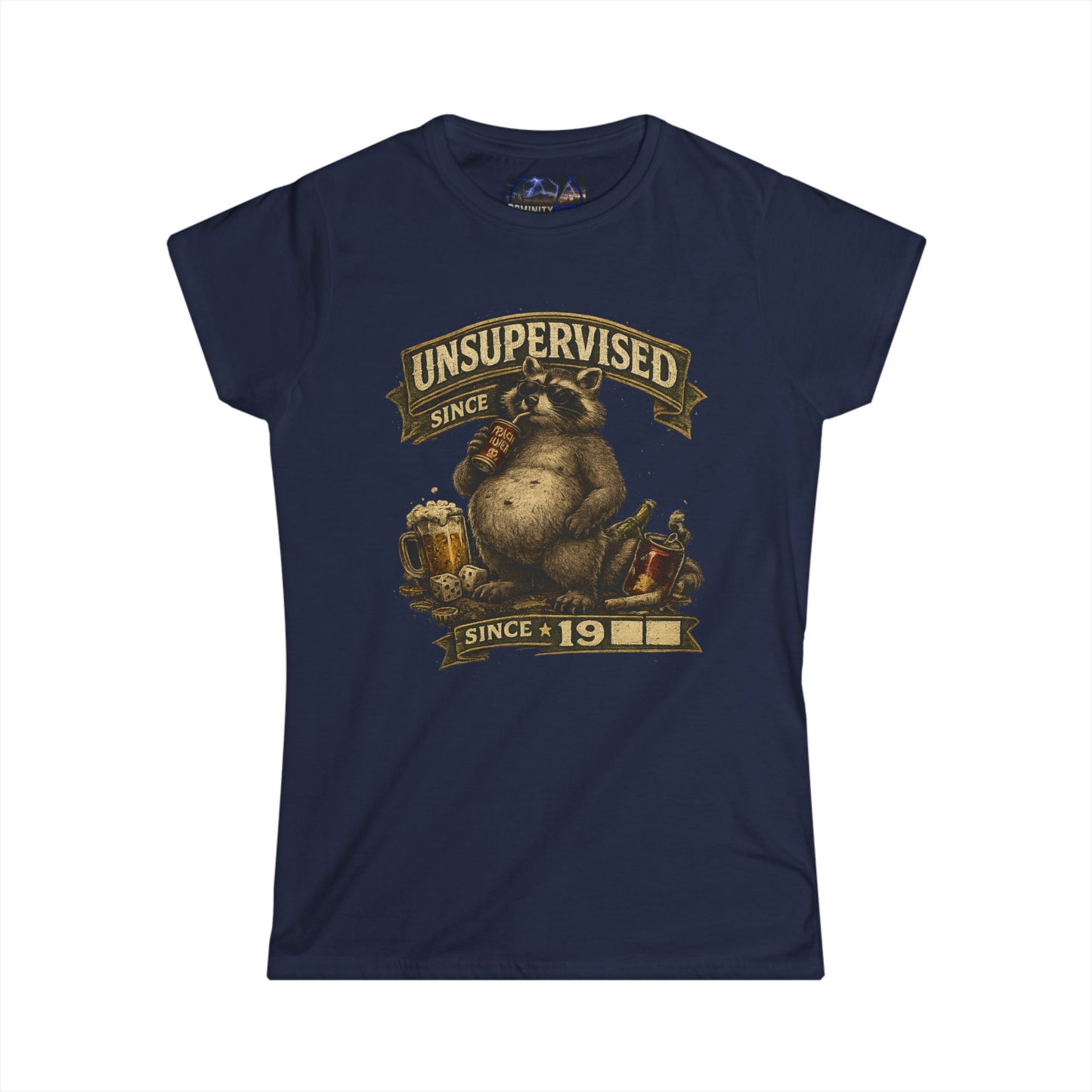 Graphic Unsupervised Since 19XX Women's Tee – Funny Pig Vintage Design