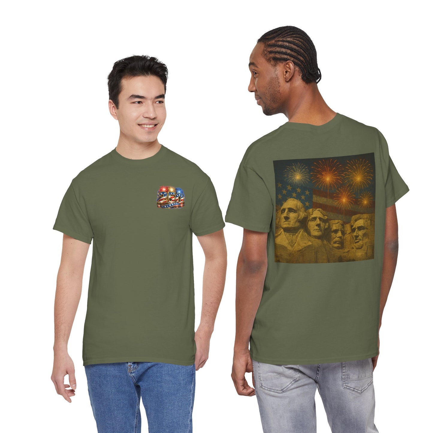 Mount Rushmore Fireworks T-Shirt – Patriotic Fourth of July Tee