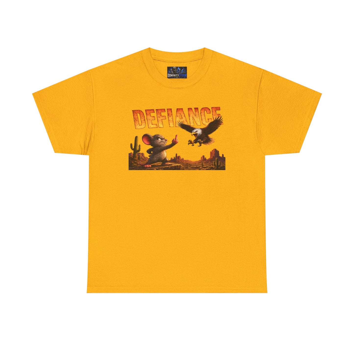 Defiance Desert Tee — Western Eagle & Cowboy Graphic T-Shirt