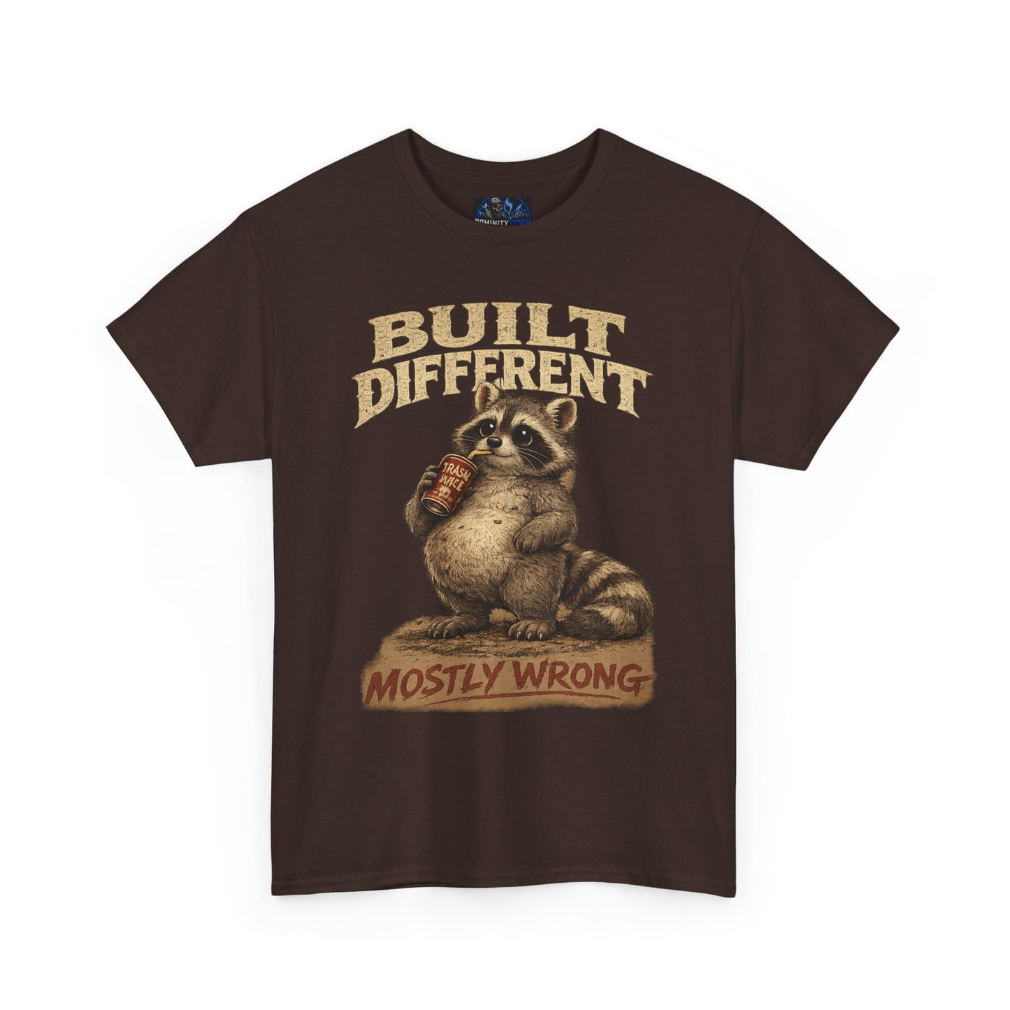 Raccoon 'Built Different, Mostly Wrong' Graphic Tee