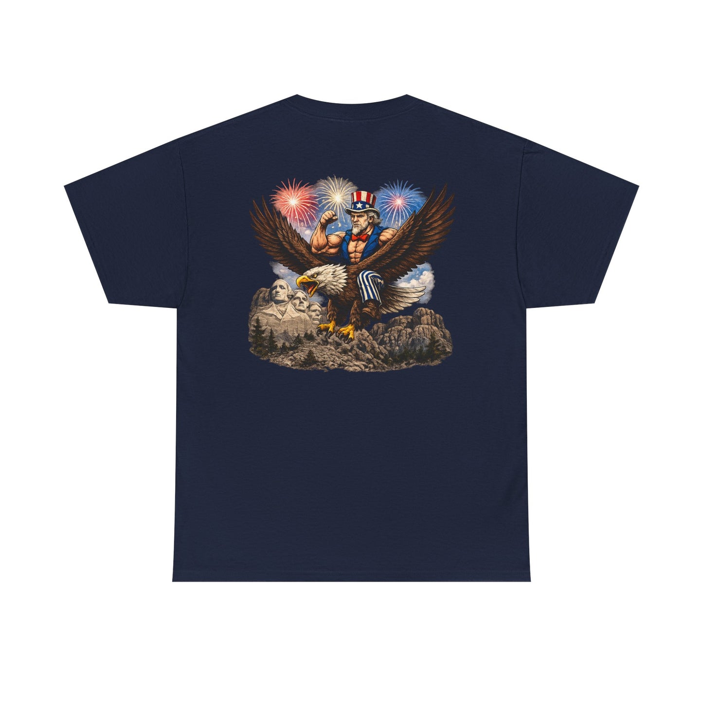 Patriotic Uncle Sam Eagle T-Shirt – 4th of July Fireworks Tee