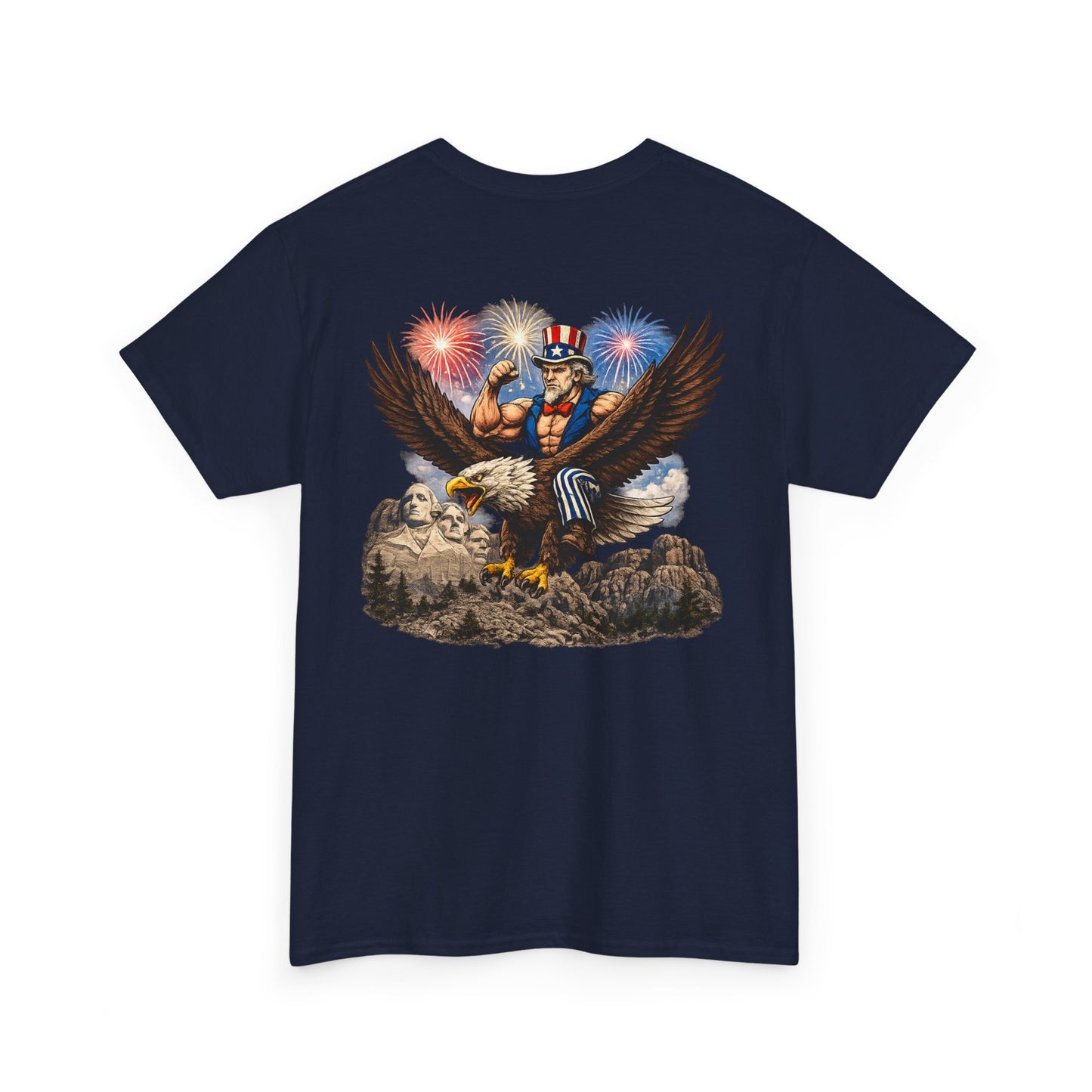 Patriotic Uncle Sam Eagle T-Shirt – 4th of July Fireworks Tee