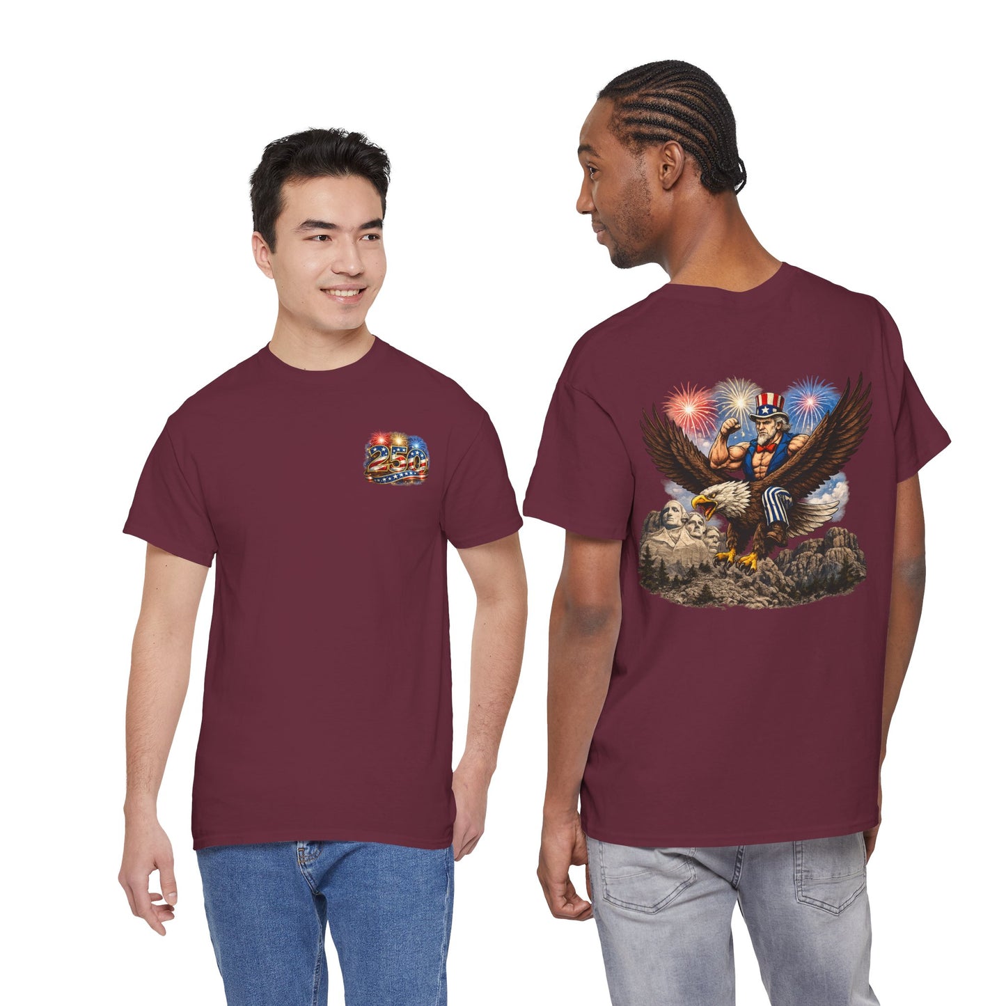 Patriotic Uncle Sam Eagle T-Shirt – 4th of July Fireworks Tee