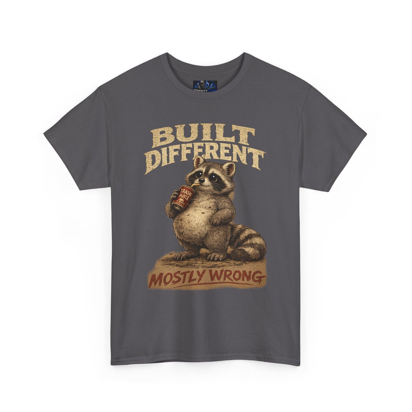 Raccoon 'Built Different, Mostly Wrong' Graphic Tee