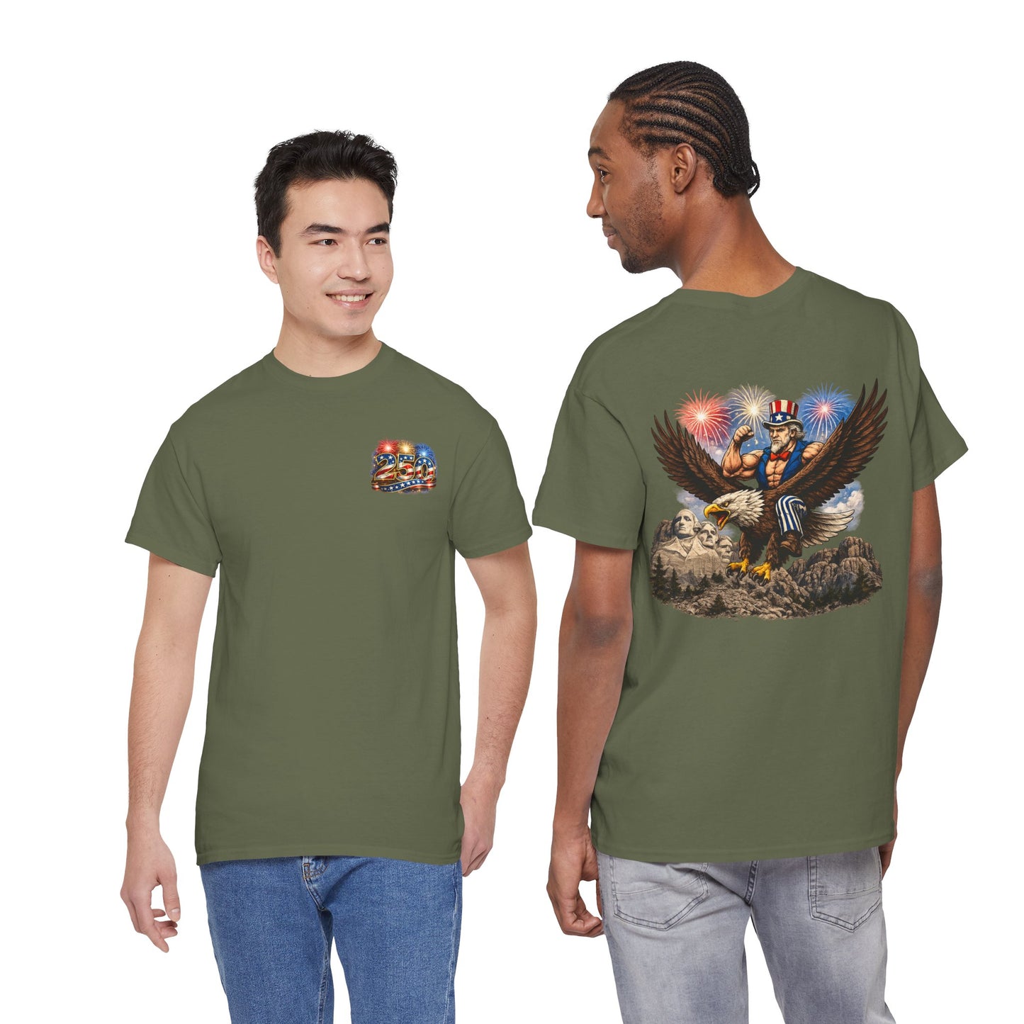 Patriotic Uncle Sam Eagle T-Shirt – 4th of July Fireworks Tee