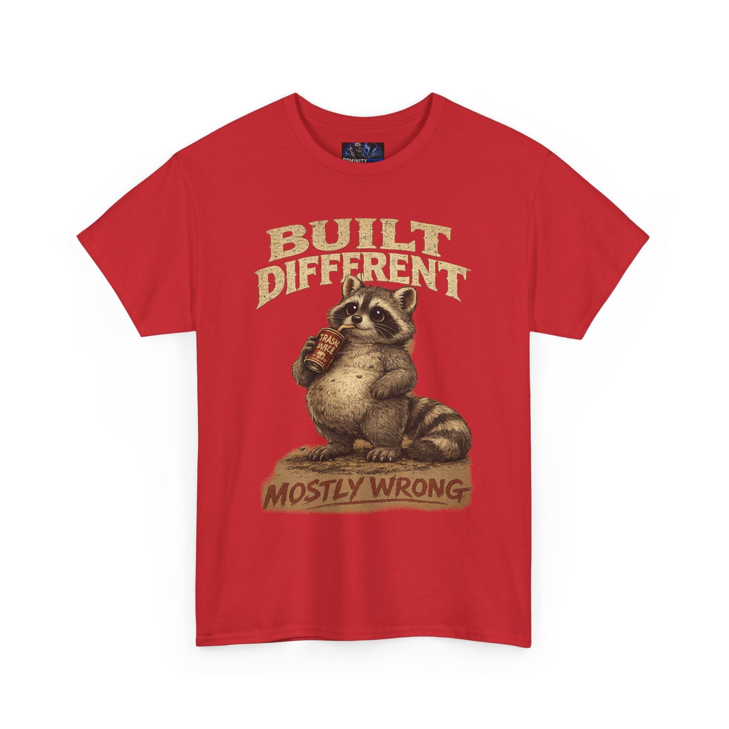 Raccoon 'Built Different, Mostly Wrong' Graphic Tee