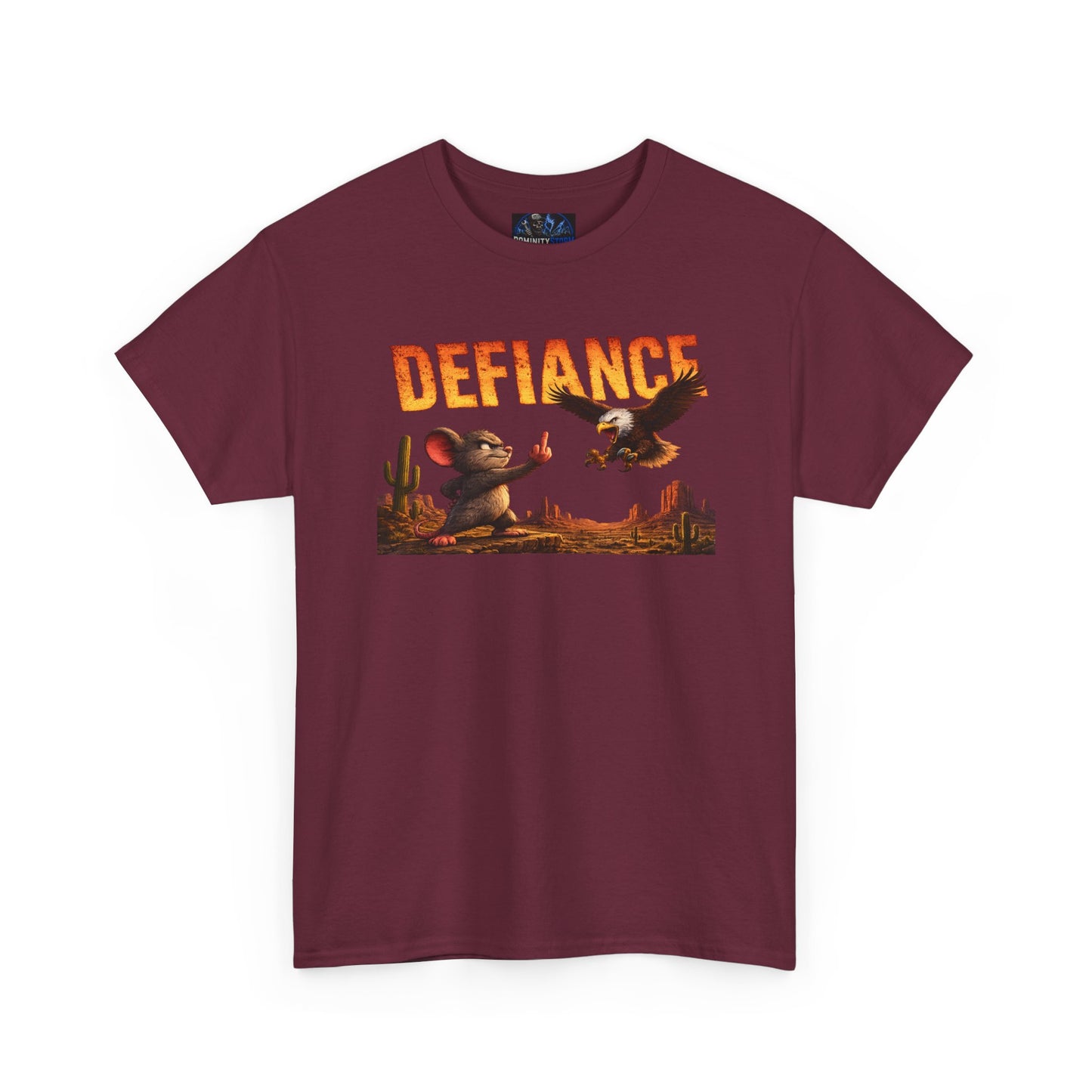 Defiance Desert Tee — Western Eagle & Cowboy Graphic T-Shirt