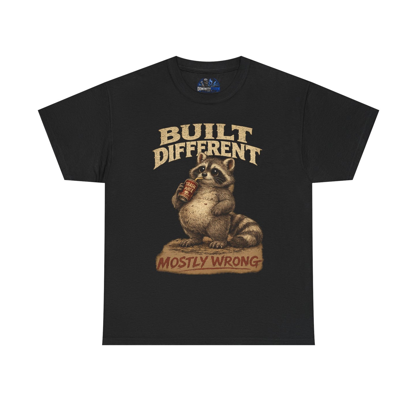 Raccoon 'Built Different, Mostly Wrong' Graphic Tee