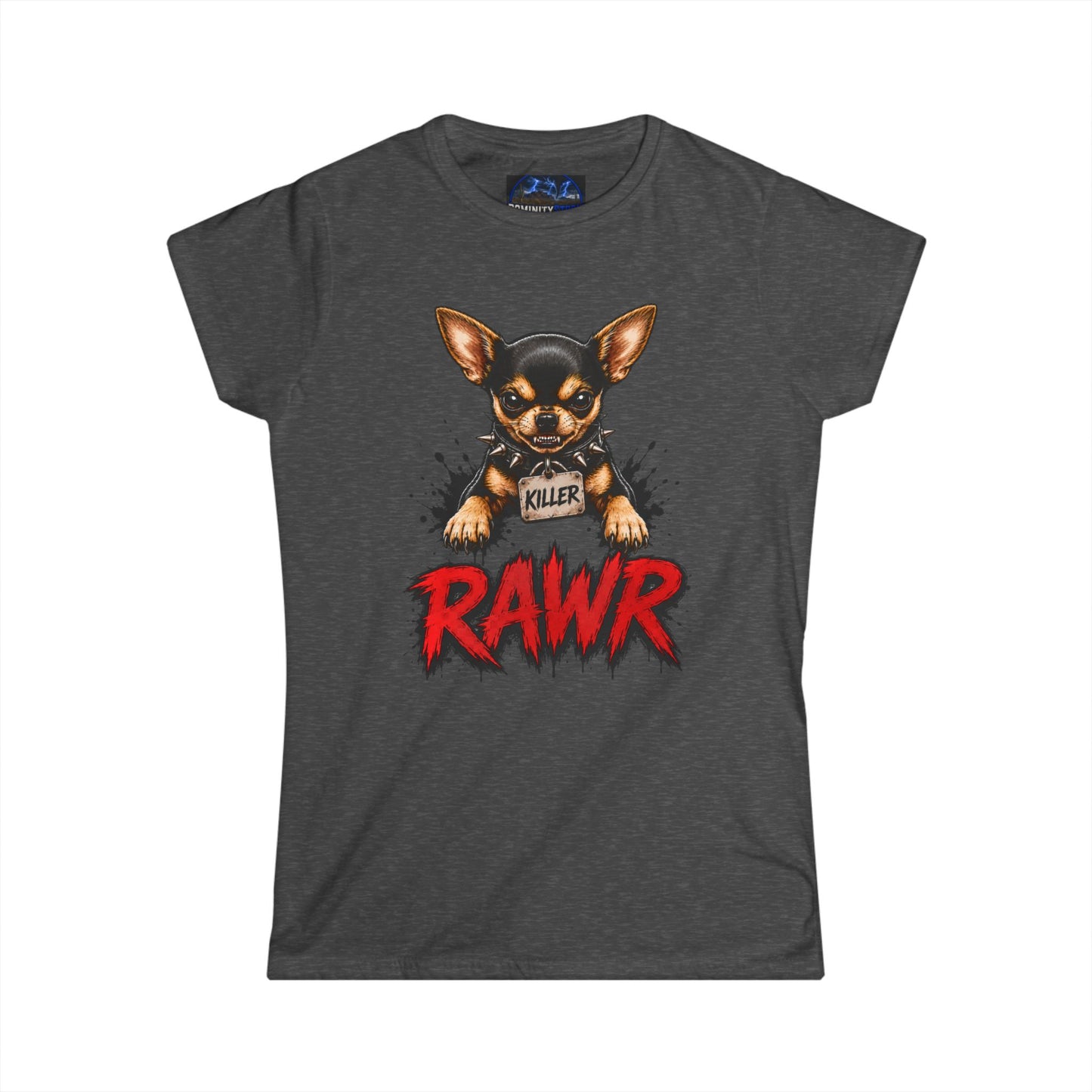 Graphic Chihuahua 'RAWR' Graphic Tee - Cute Tough Dog Lover Shirt
