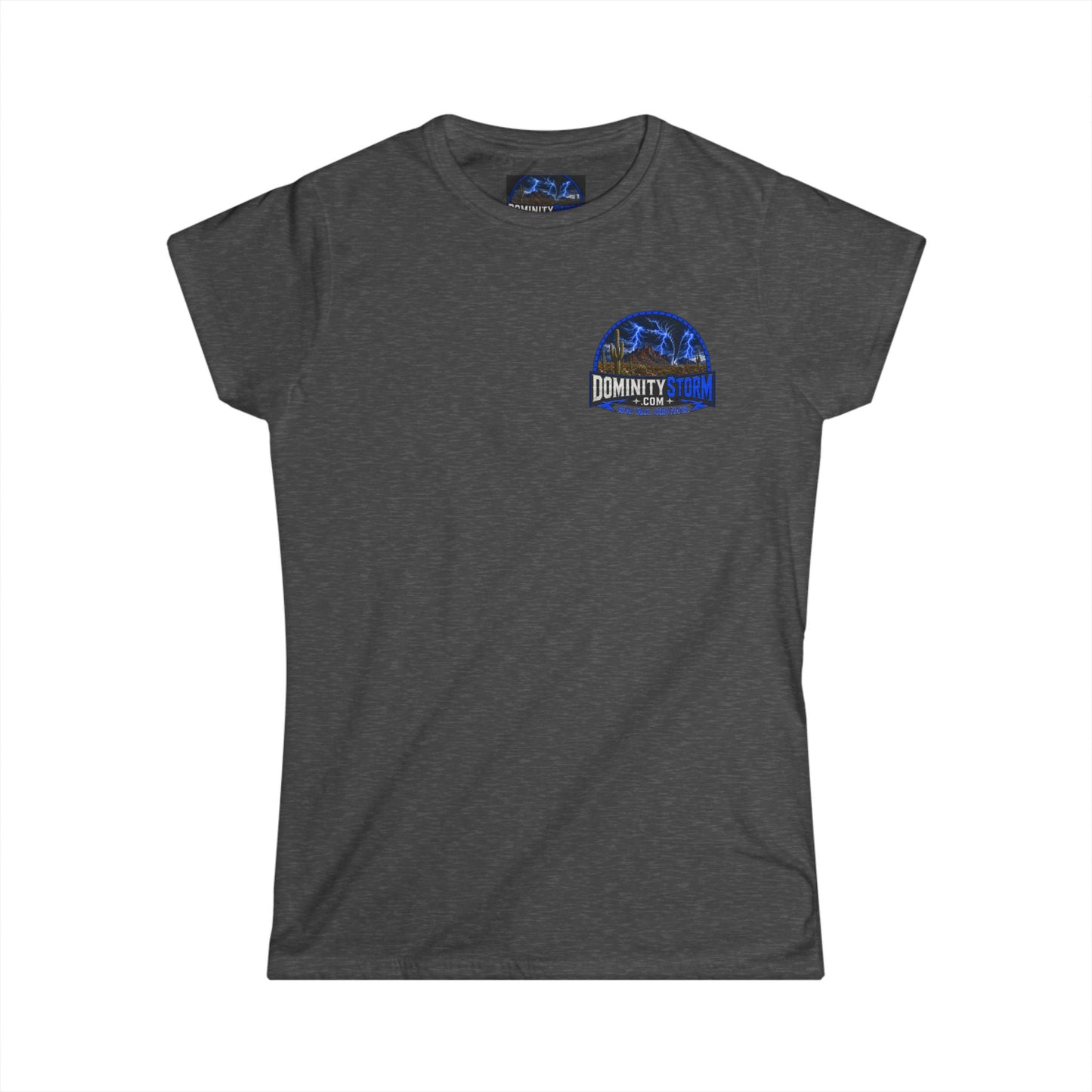 A DominityStorm Lightning Logo Tee — Women's Graphic T‑Shirt