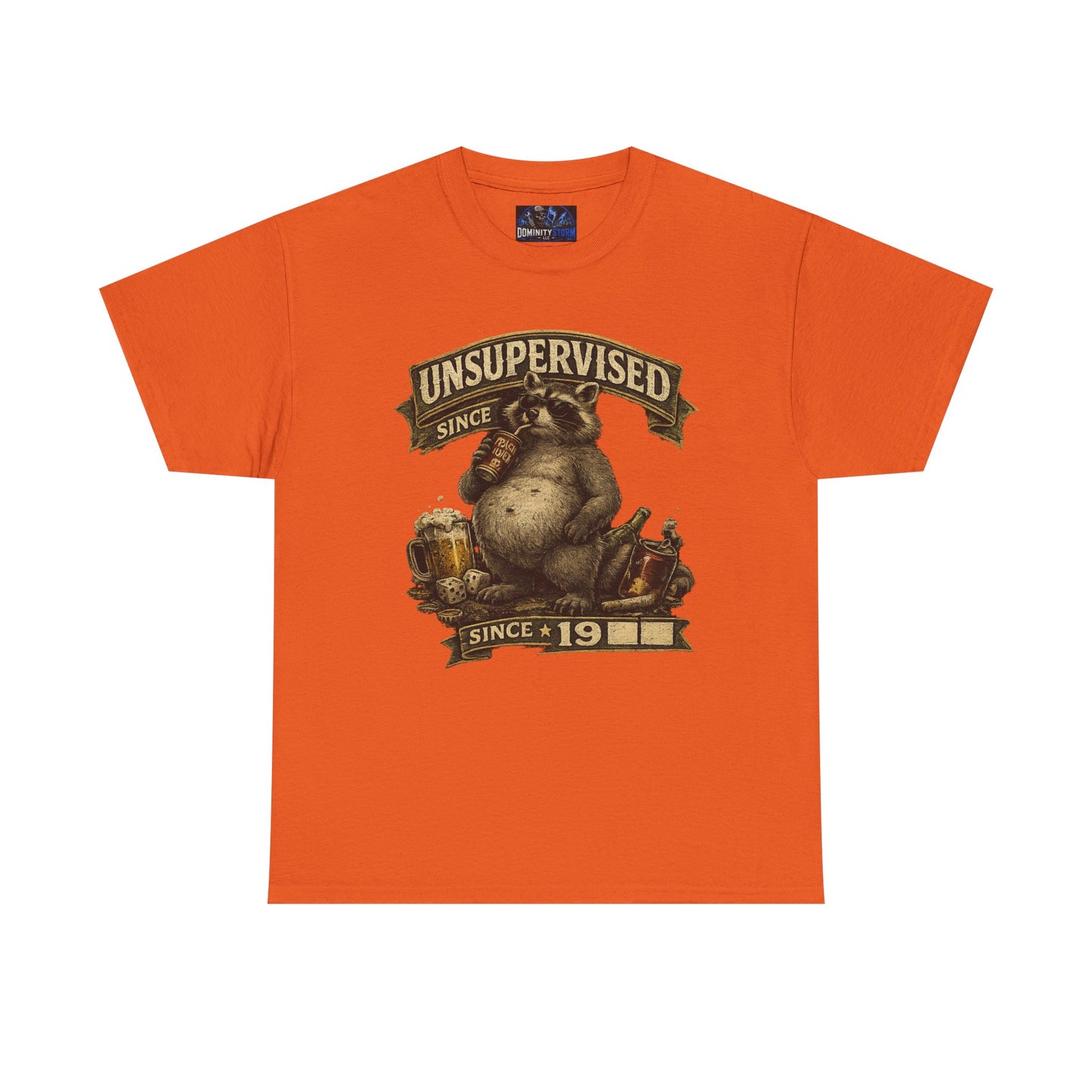 Beer Belly Bear T‑Shirt - "Unsupervised Since 19" Vintage Graphic Tee