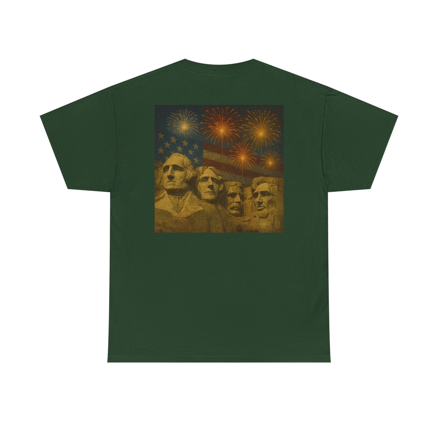 Mount Rushmore Fireworks T-Shirt – Patriotic Fourth of July Tee