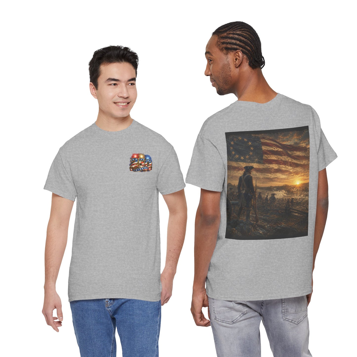 Patriotic Revolutionary War Flag T-Shirt — Vintage American Soldier Graphic Tee