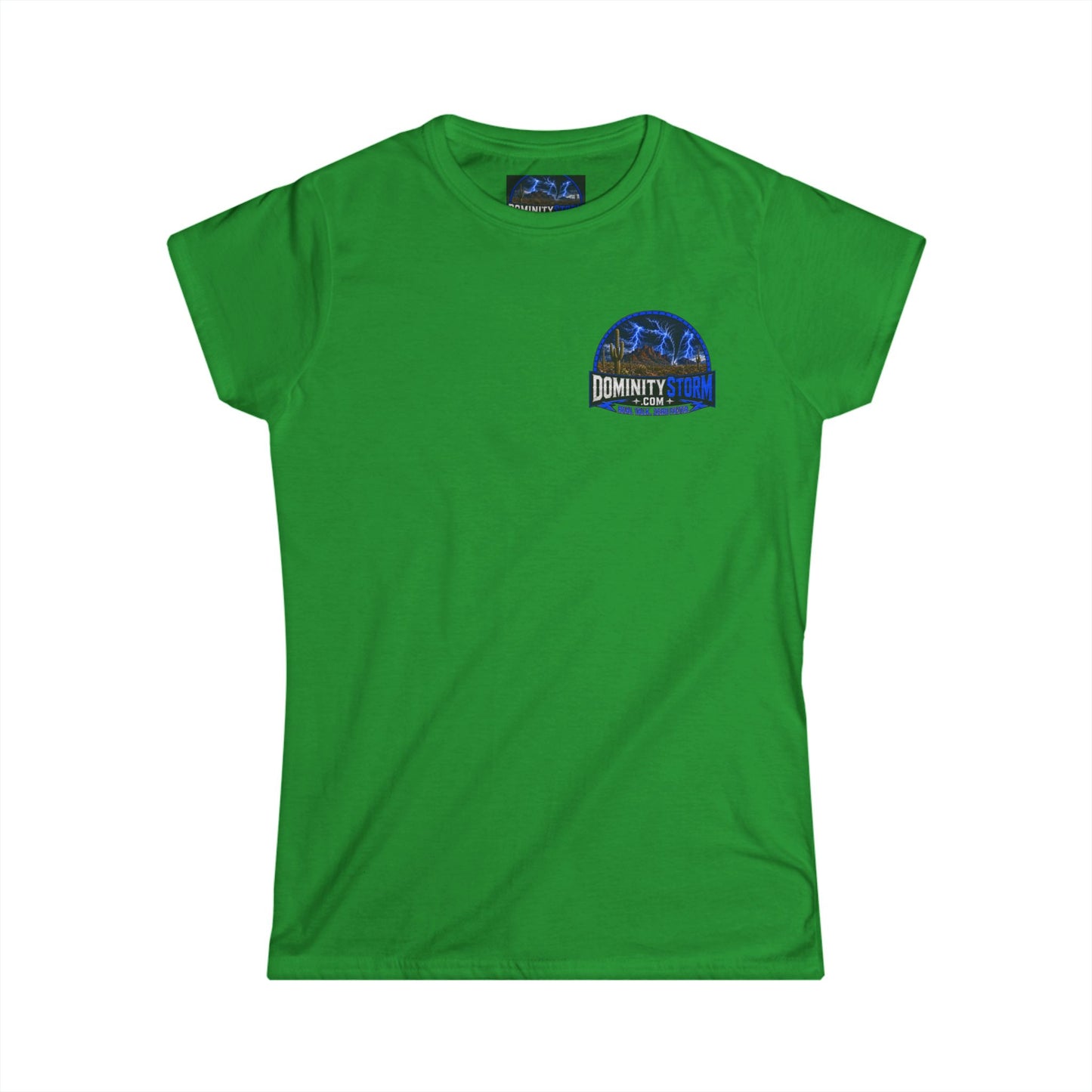 A DominityStorm Lightning Logo Tee — Women's Graphic T‑Shirt