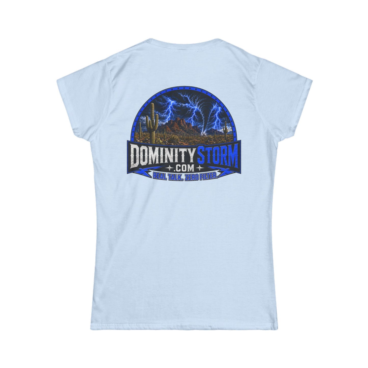 A DominityStorm Lightning Logo Tee — Women's Graphic T‑Shirt