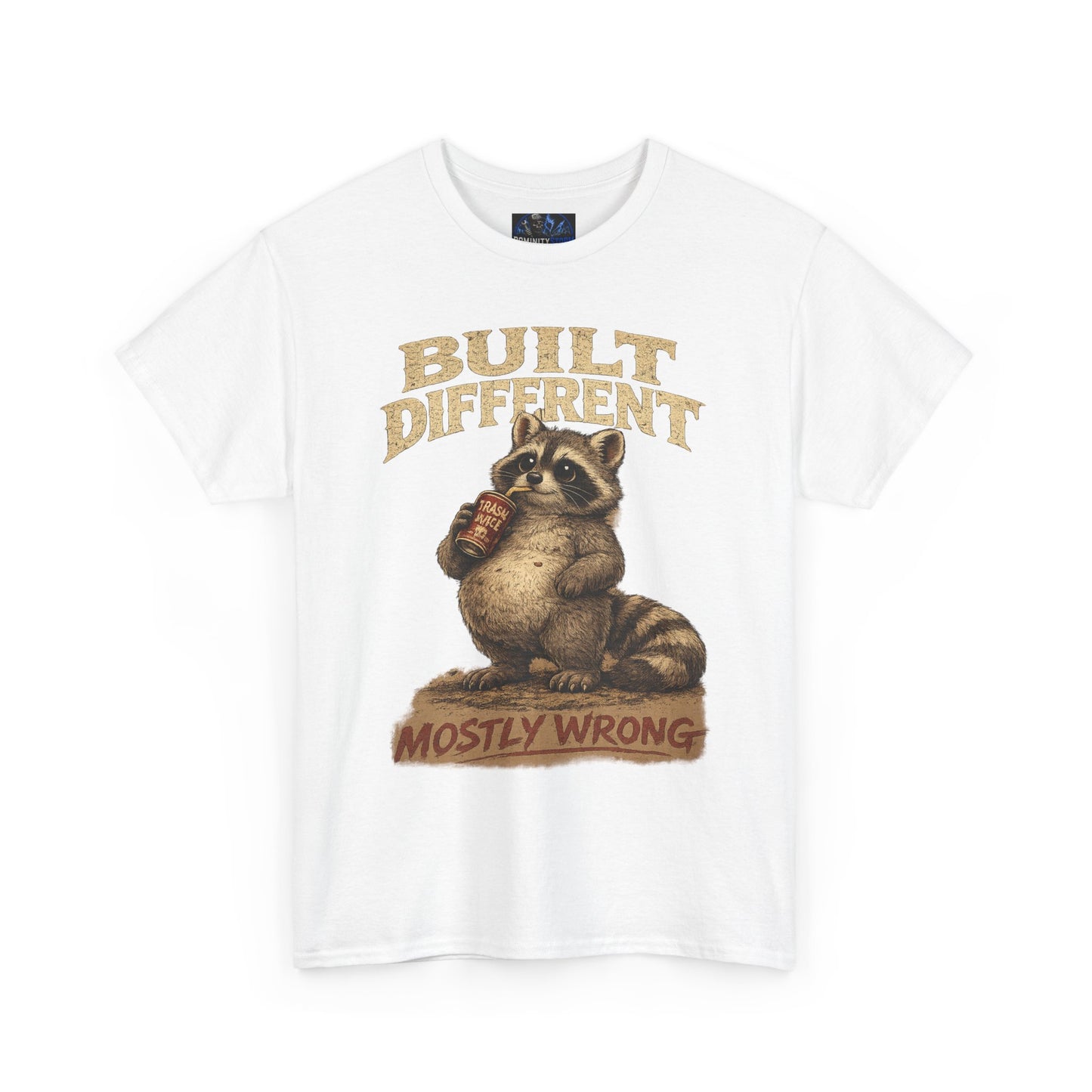 Raccoon 'Built Different, Mostly Wrong' Graphic Tee