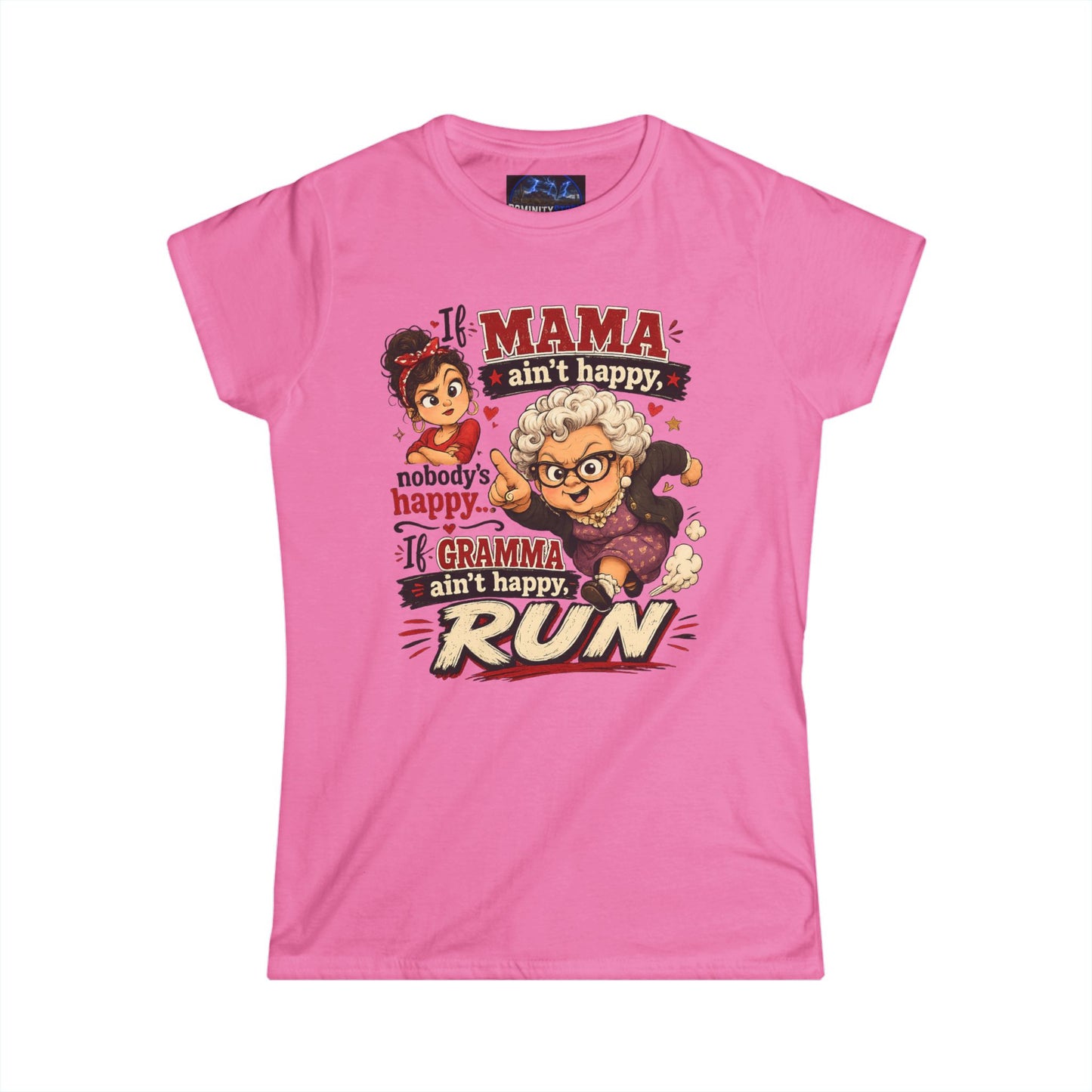 If Mama Aint Happy - Women's White Crewneck Tee