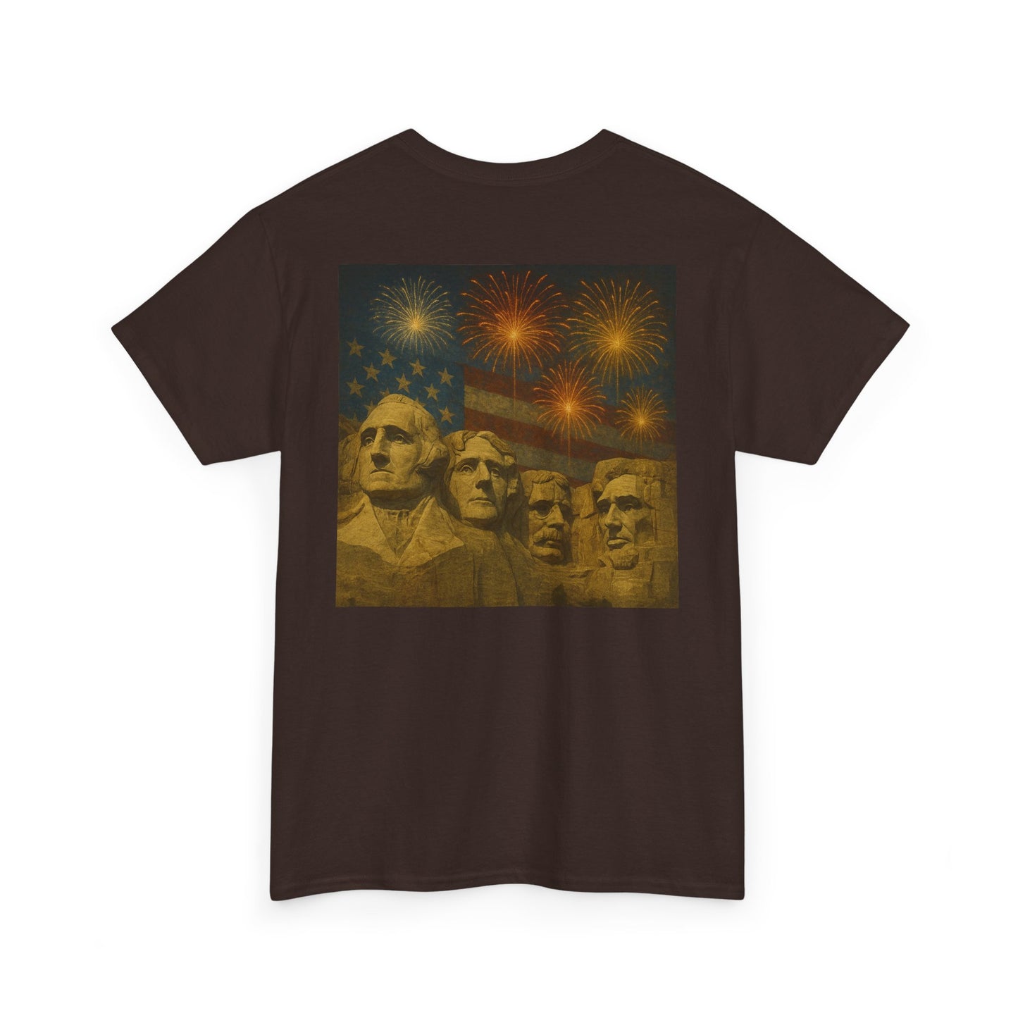 Mount Rushmore Fireworks T-Shirt – Patriotic Fourth of July Tee
