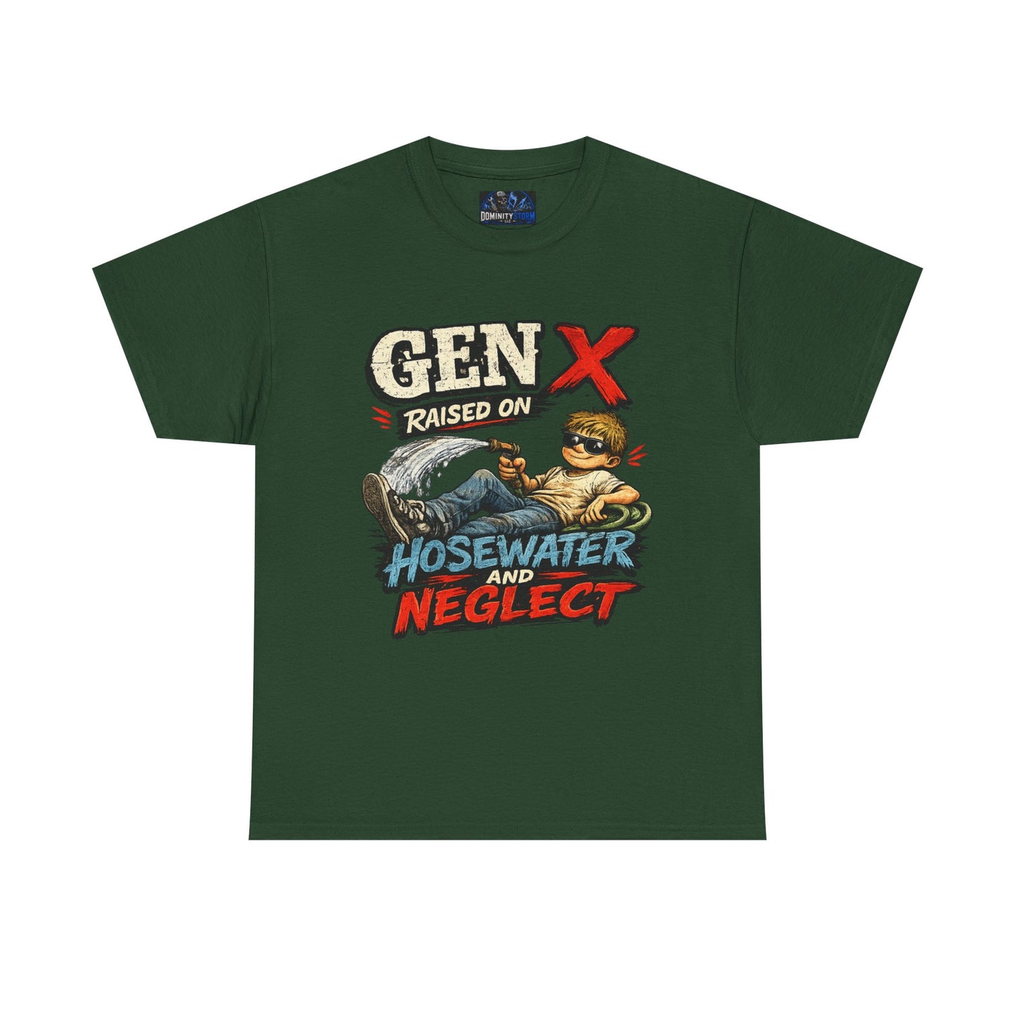 Gen X T‑Shirt — "Raised on Hosewater and Neglect" Retro Vintage Graphic Tee