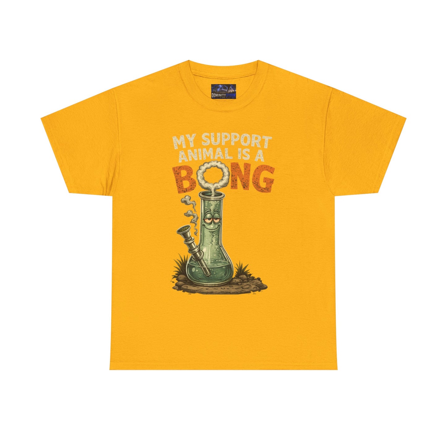 My Support Animal Is A Bong T‑Shirt — Funny Cannabis Graphic Tee