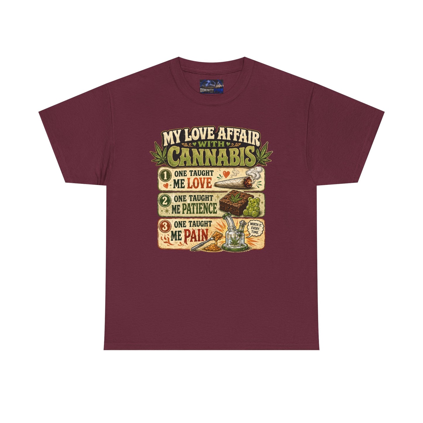 Cannabis Love Affair T-Shirt — "My Love Affair With Cannabis" Graphic Tee